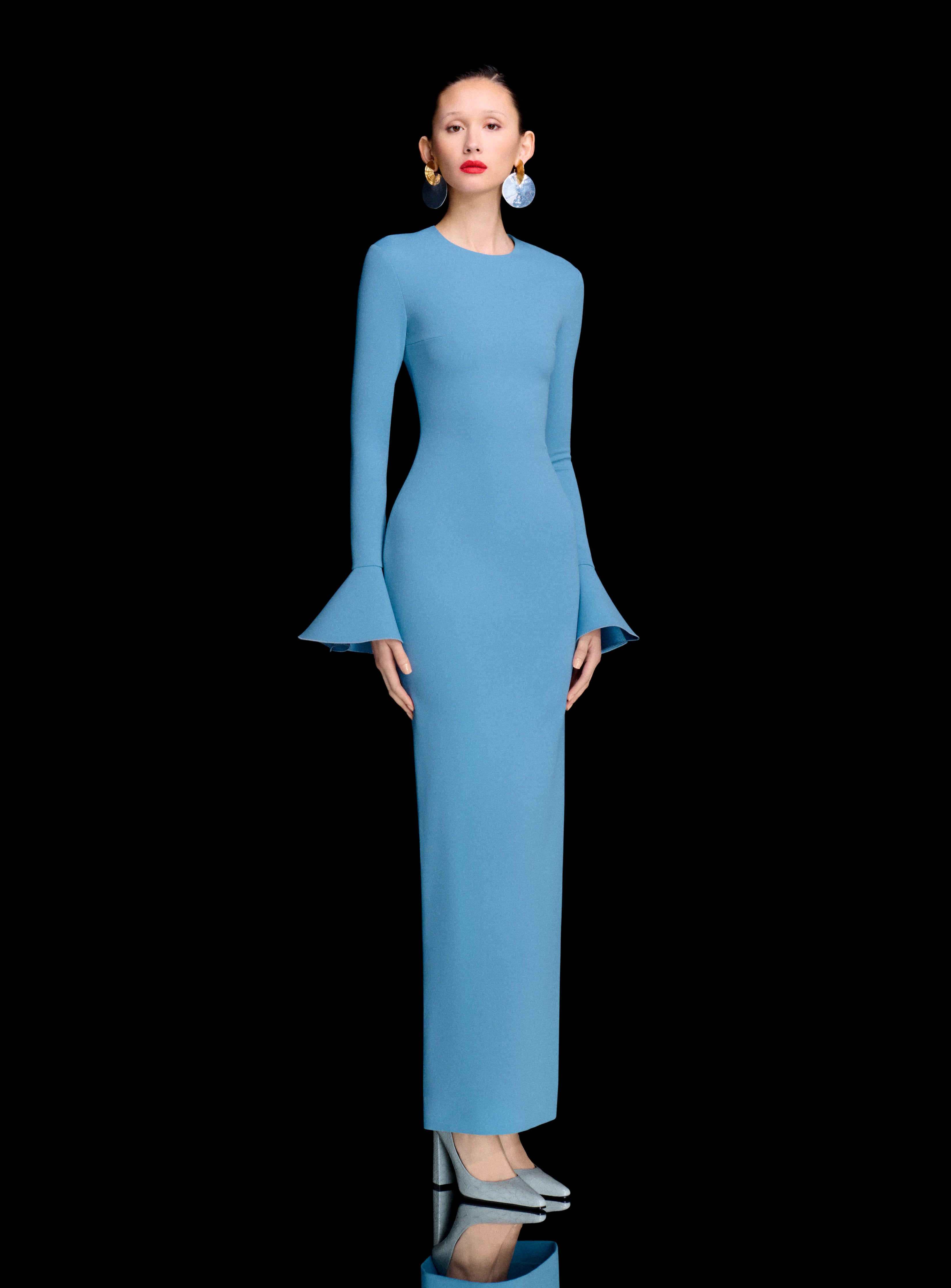 The Alicia Maxi Dress in Slate Blue – Solace London