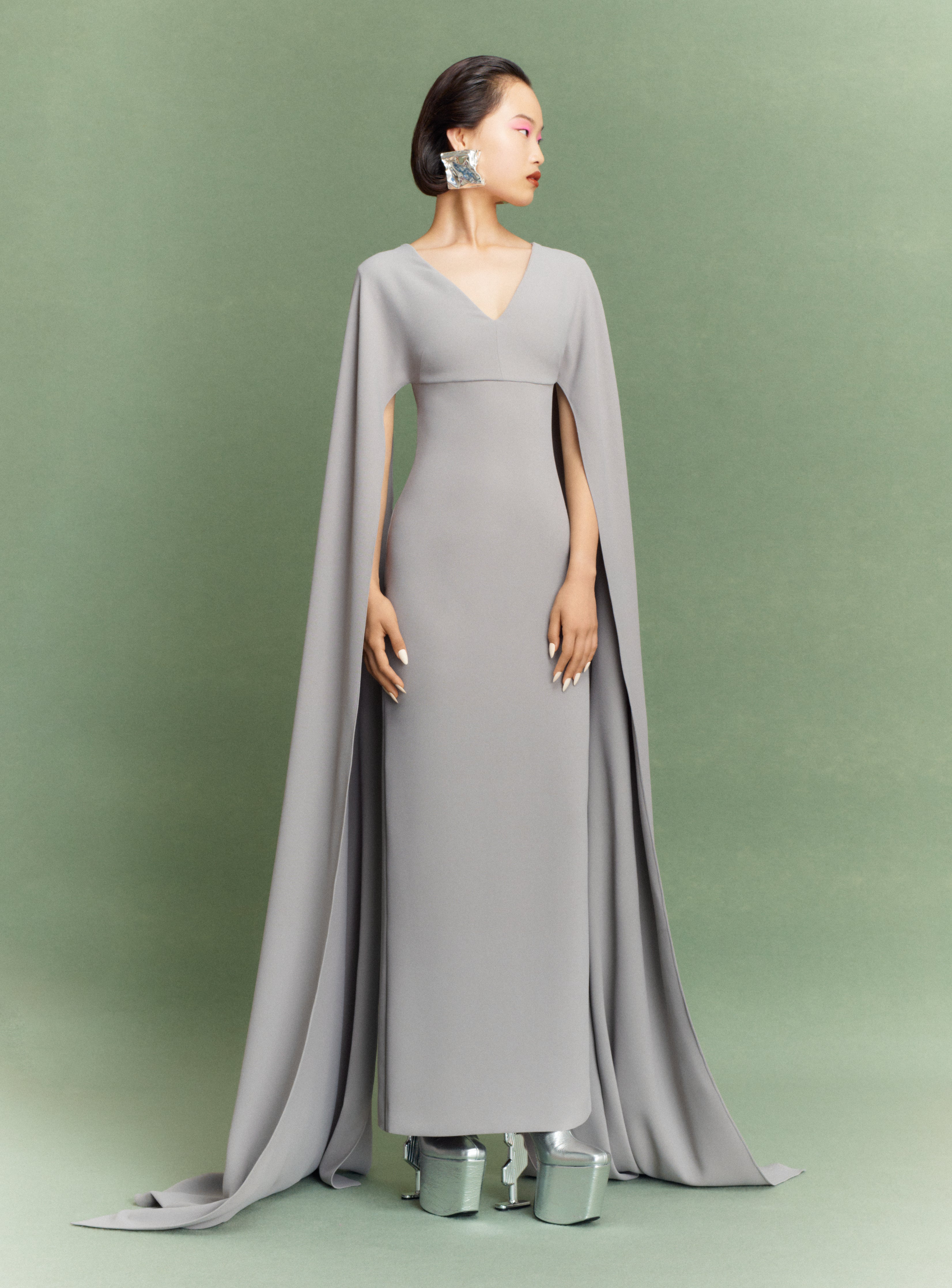 The Morgan Maxi Dress in Pewter - Main Image