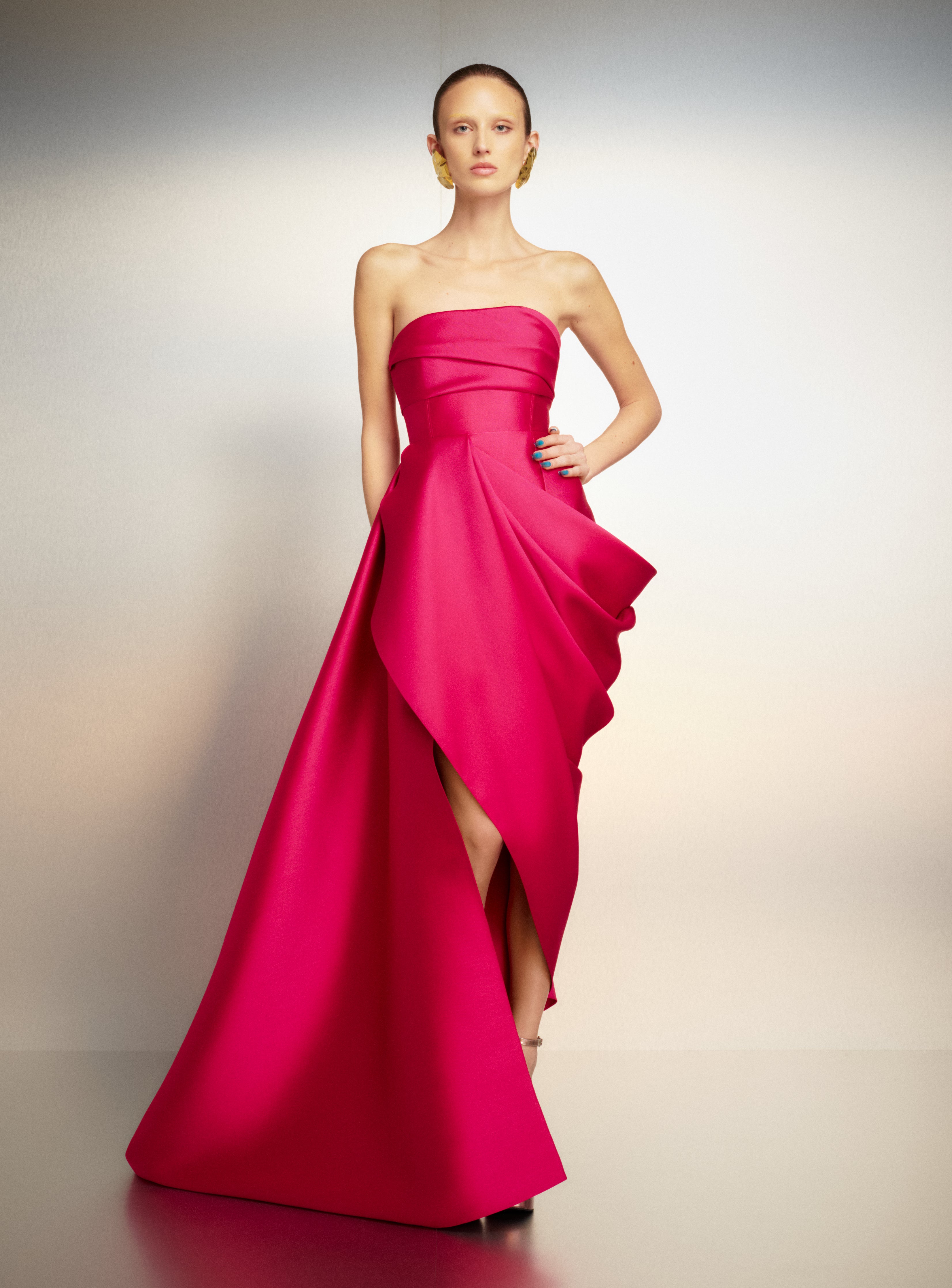 The Raya Midi Dress in Cerise – Solace London