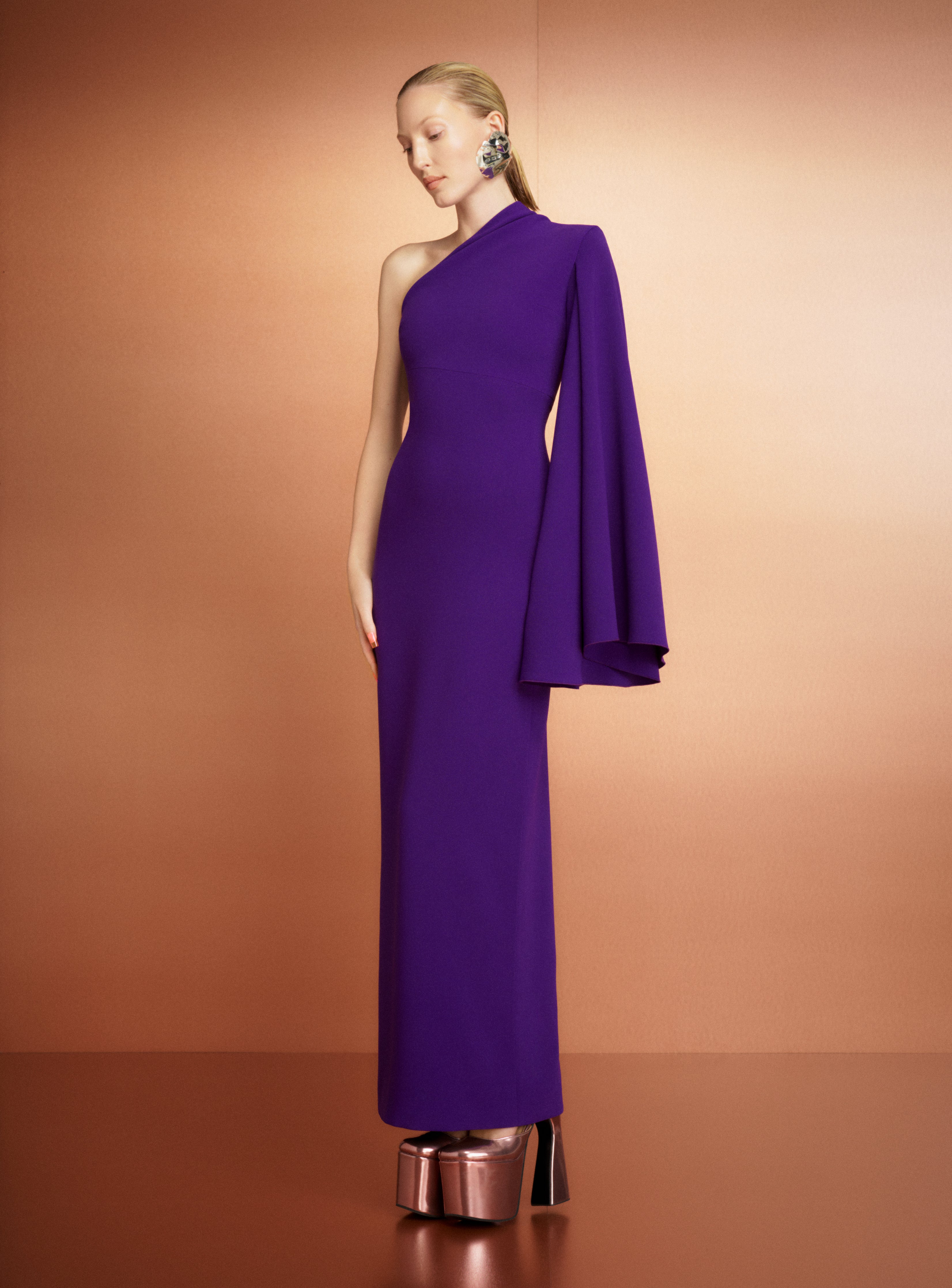 The Elisa Maxi Dress in Amethyst  Solace London