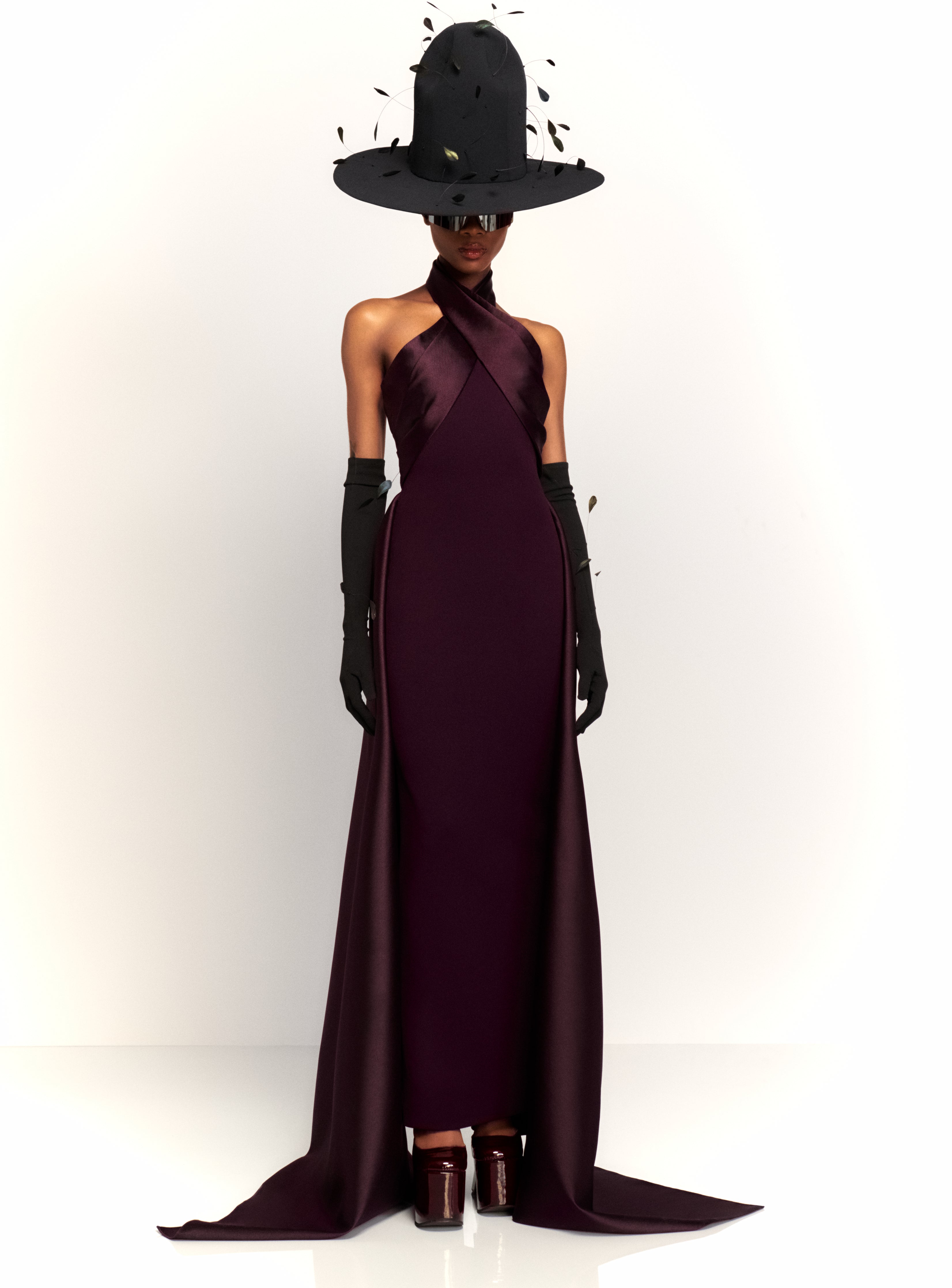 The Rumi Maxi Dress in Plum