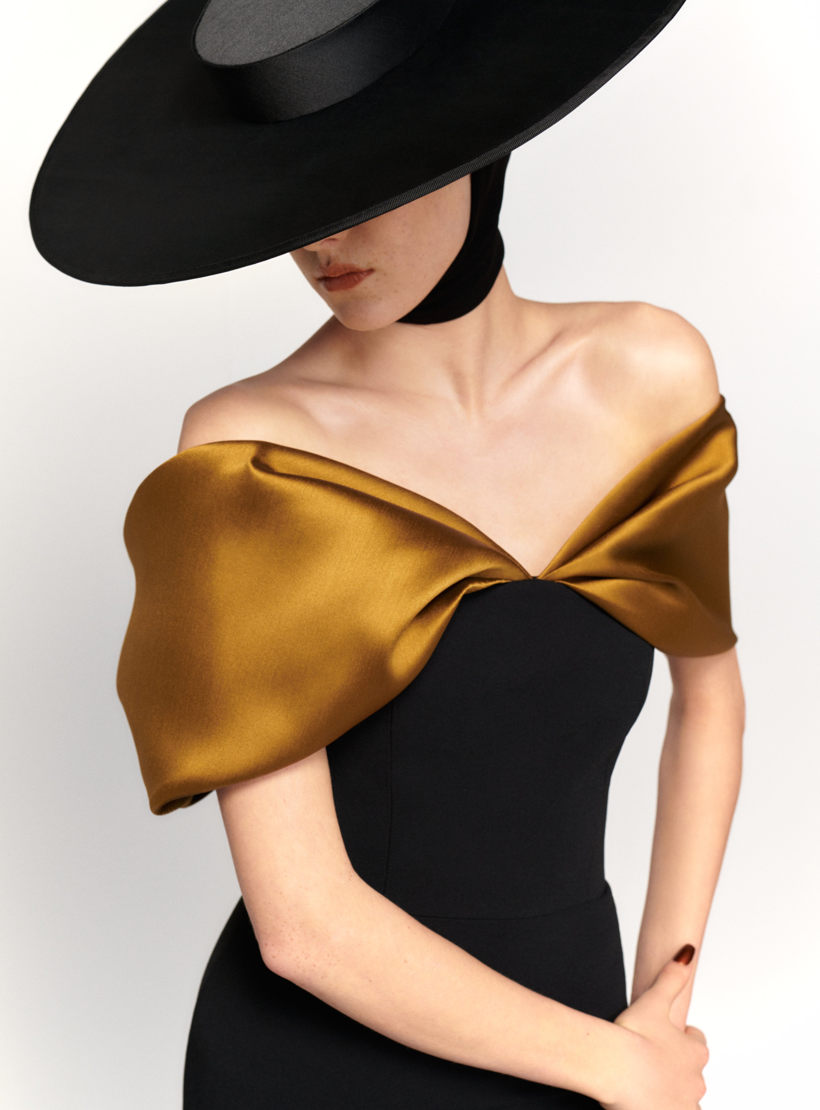 The Dakota Maxi Dress in Gold and Black Solace London The Dakota Maxi Dress in Gold and Black Solace London