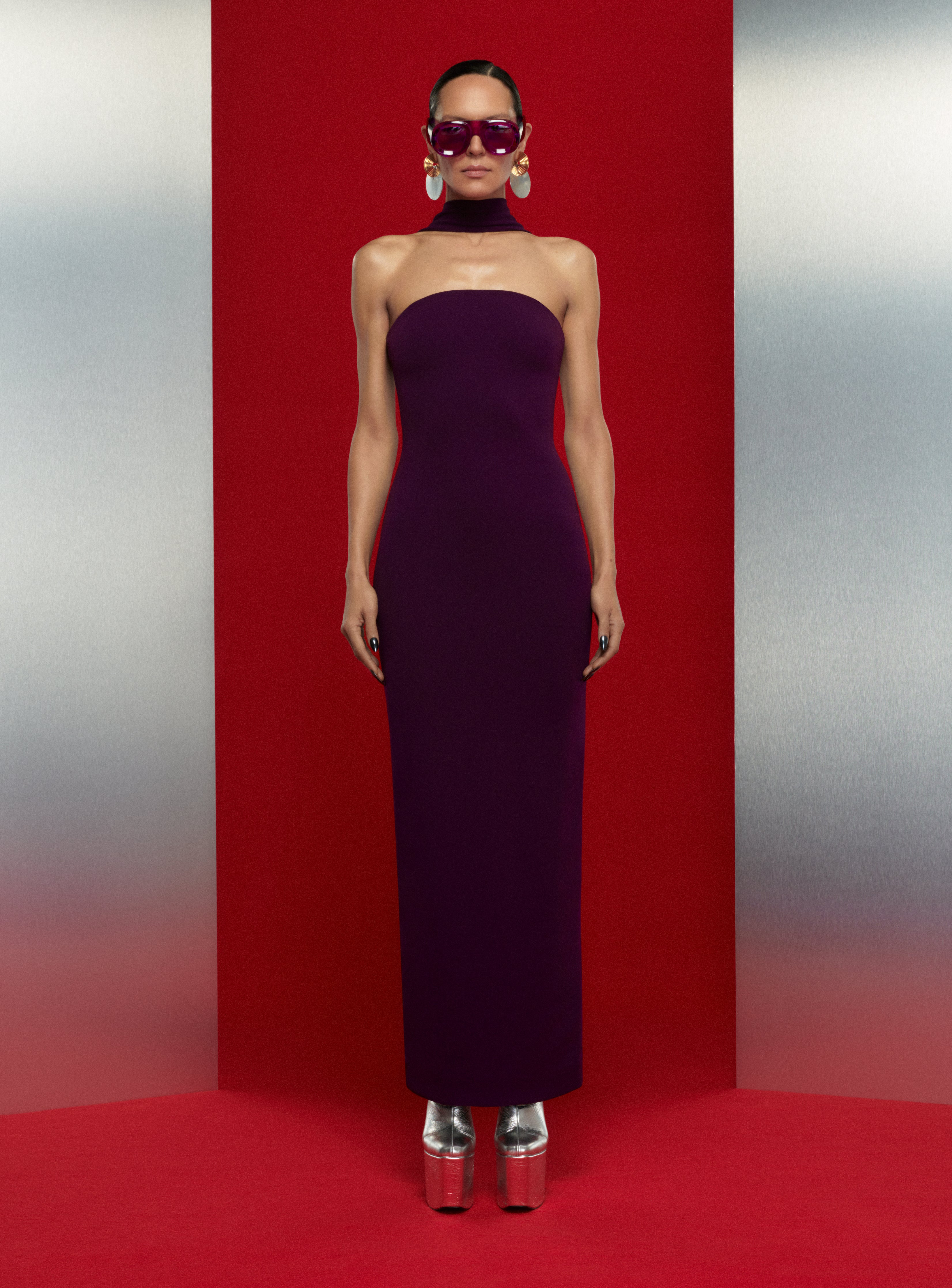 The Amari Maxi Dress in Aubergine The Amari Maxi Dress in Aubergine