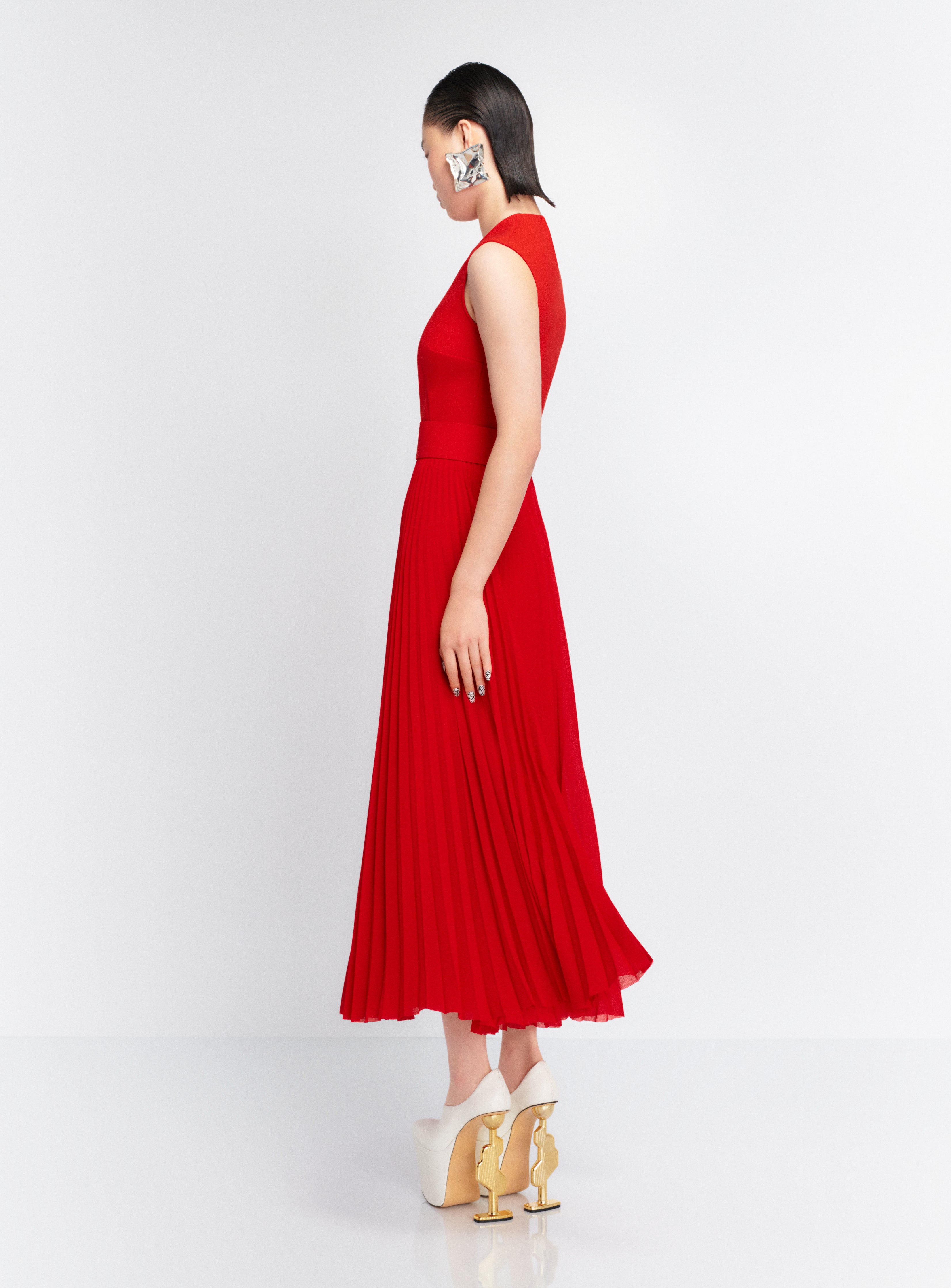 Sophie Vintage Satin Midi Dress
