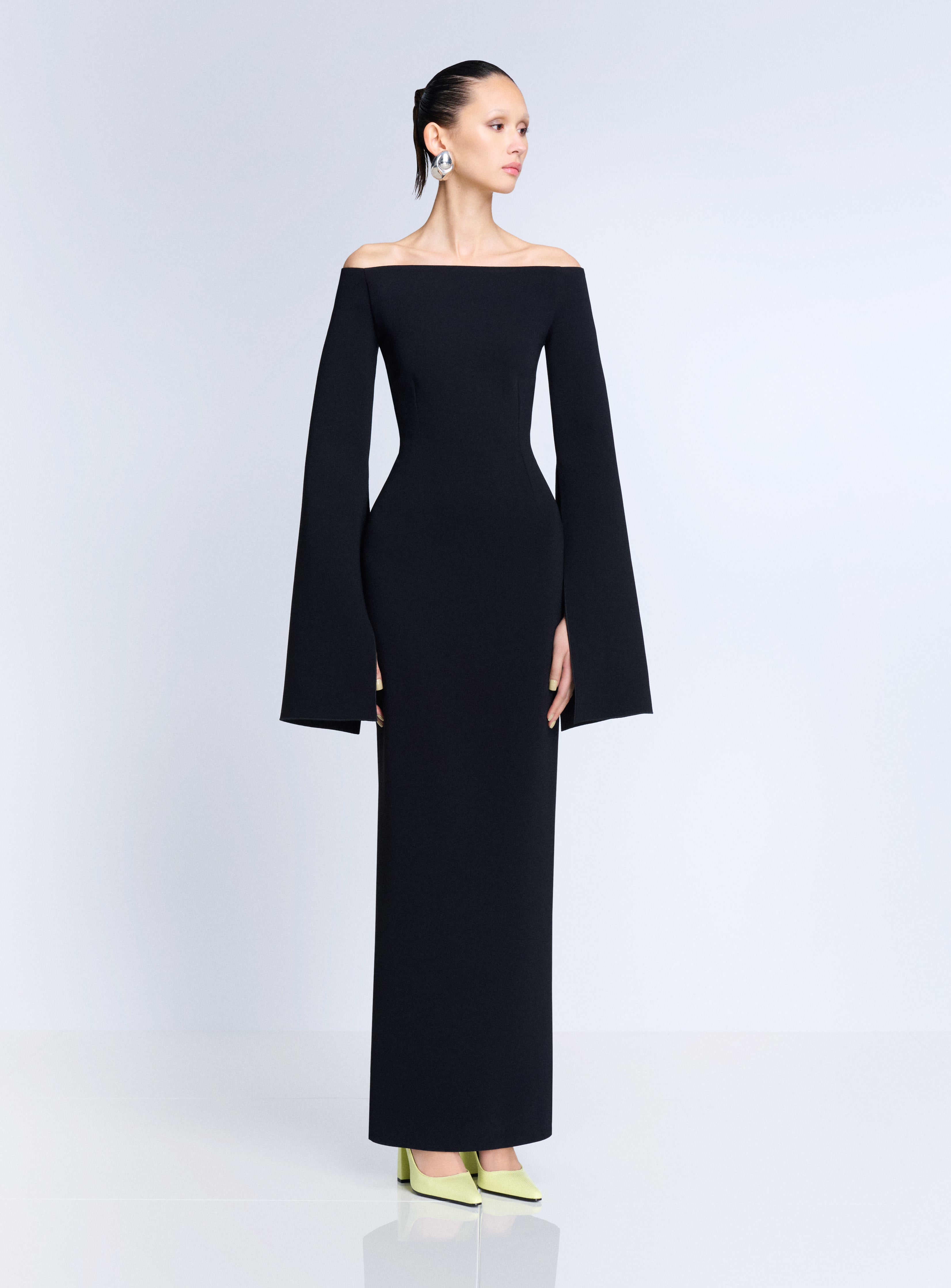 marcella dress The Maxi in Black Collection_2. Sale with a side zip Top Yellow Dresses For Size:Adult 9