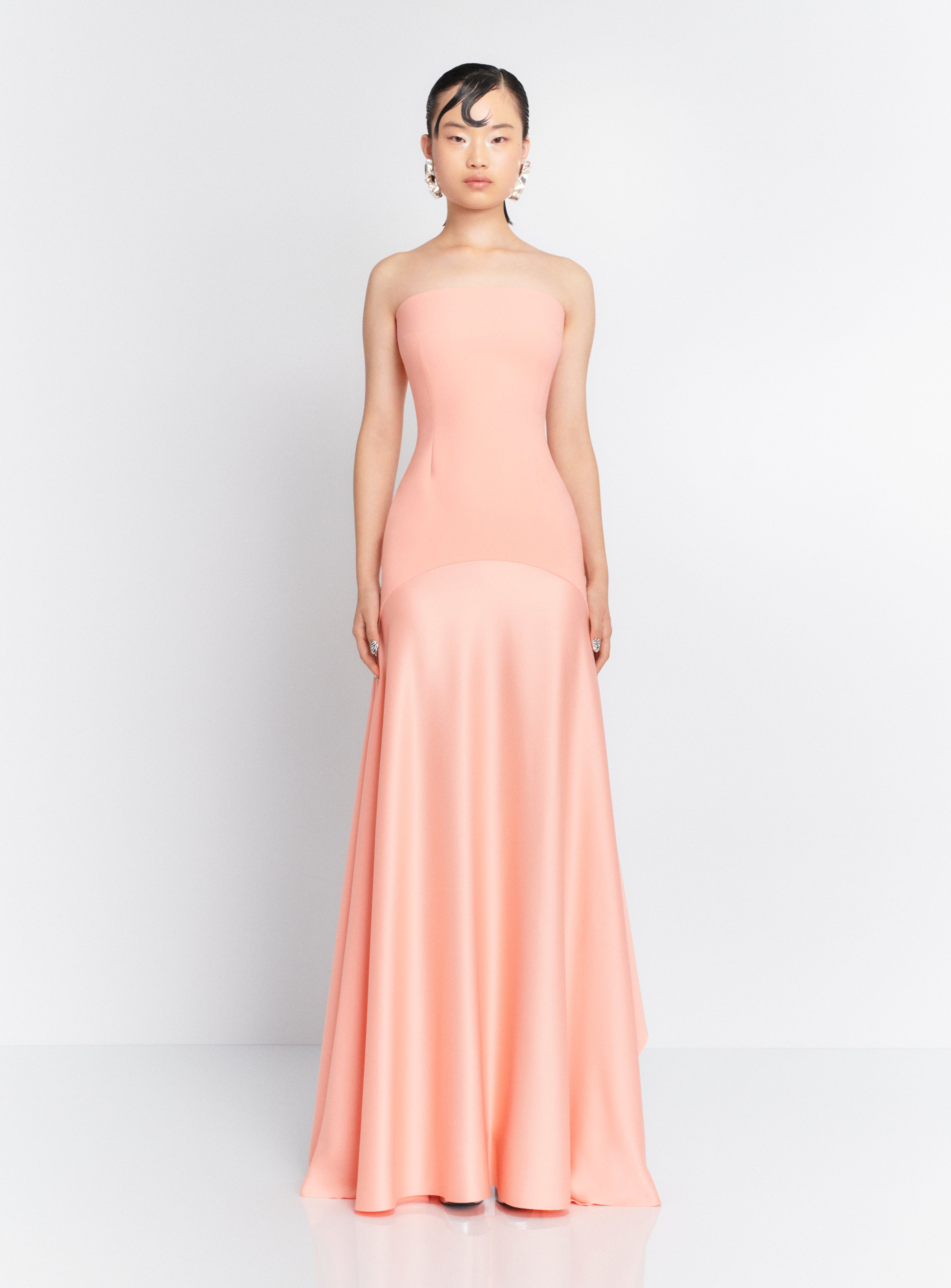 white christmas dresses The Alessandra Maxi Dress in Beige main image 1