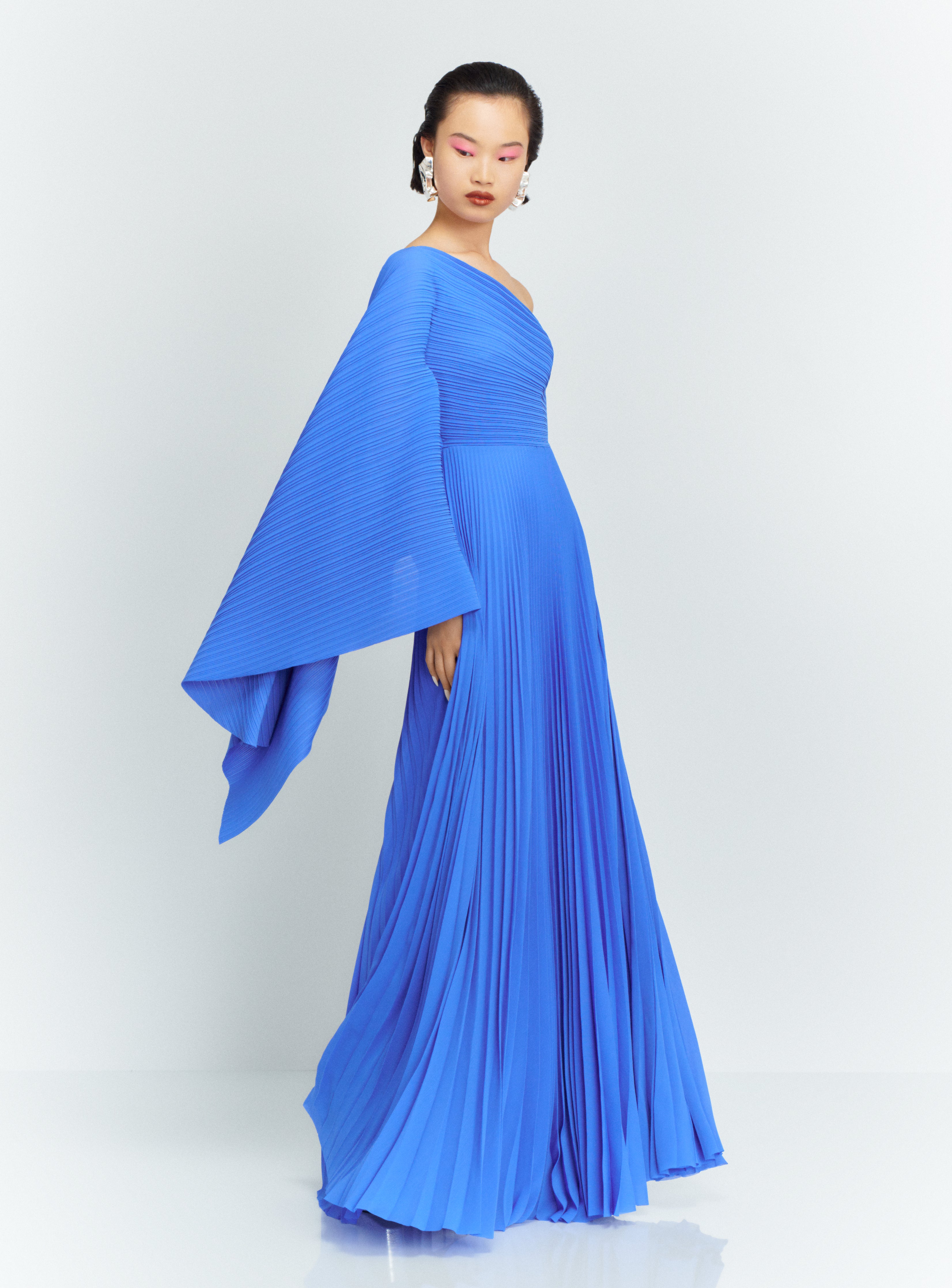 blue solace london dress The Maci Maxi in Iris – Sparkle Sky Blue Beaded 3-8 Color:cyan-blue with its strapless silhouette