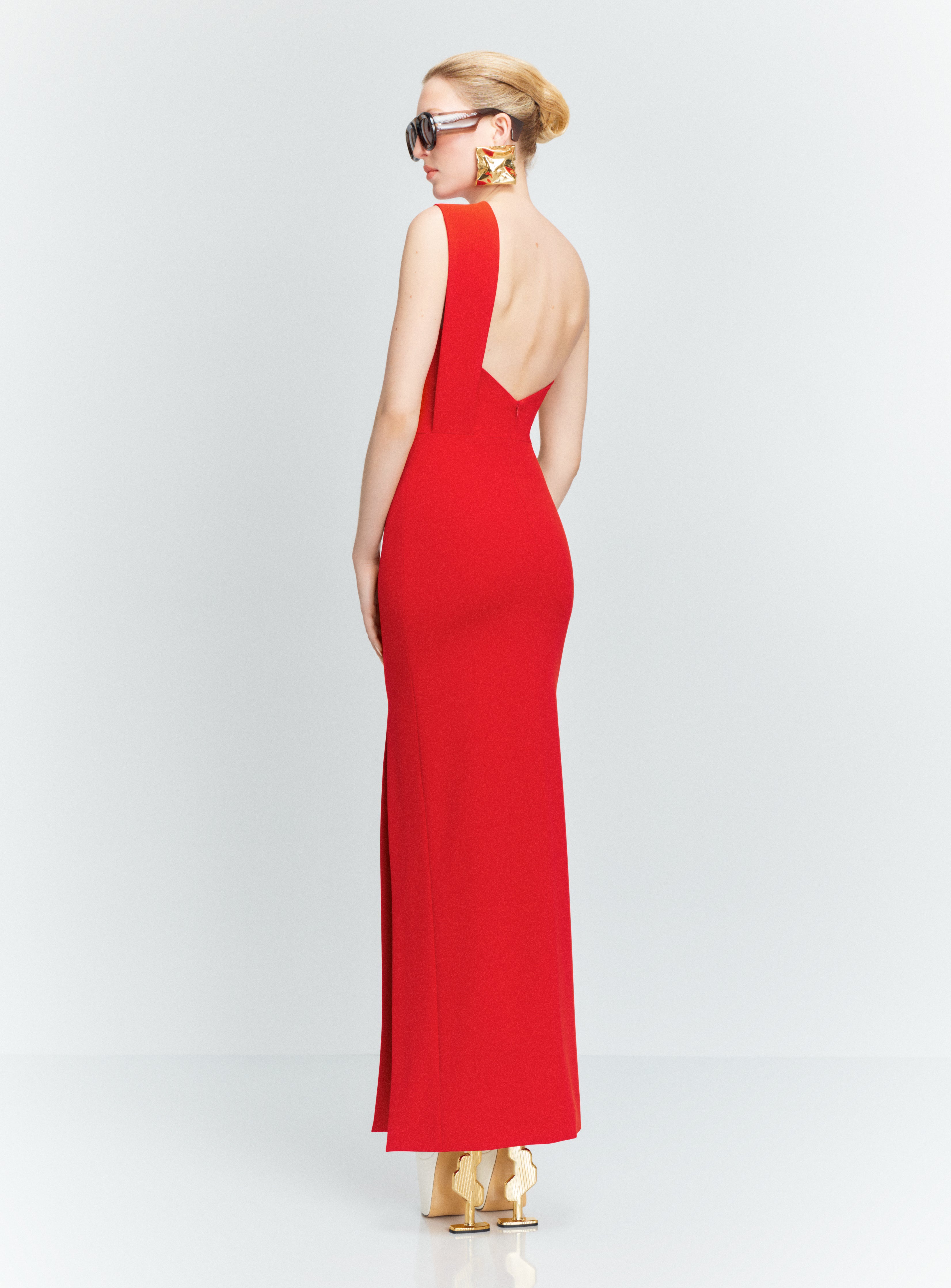 solace london red dress The Lois Maxi Dress in Red – Solace London