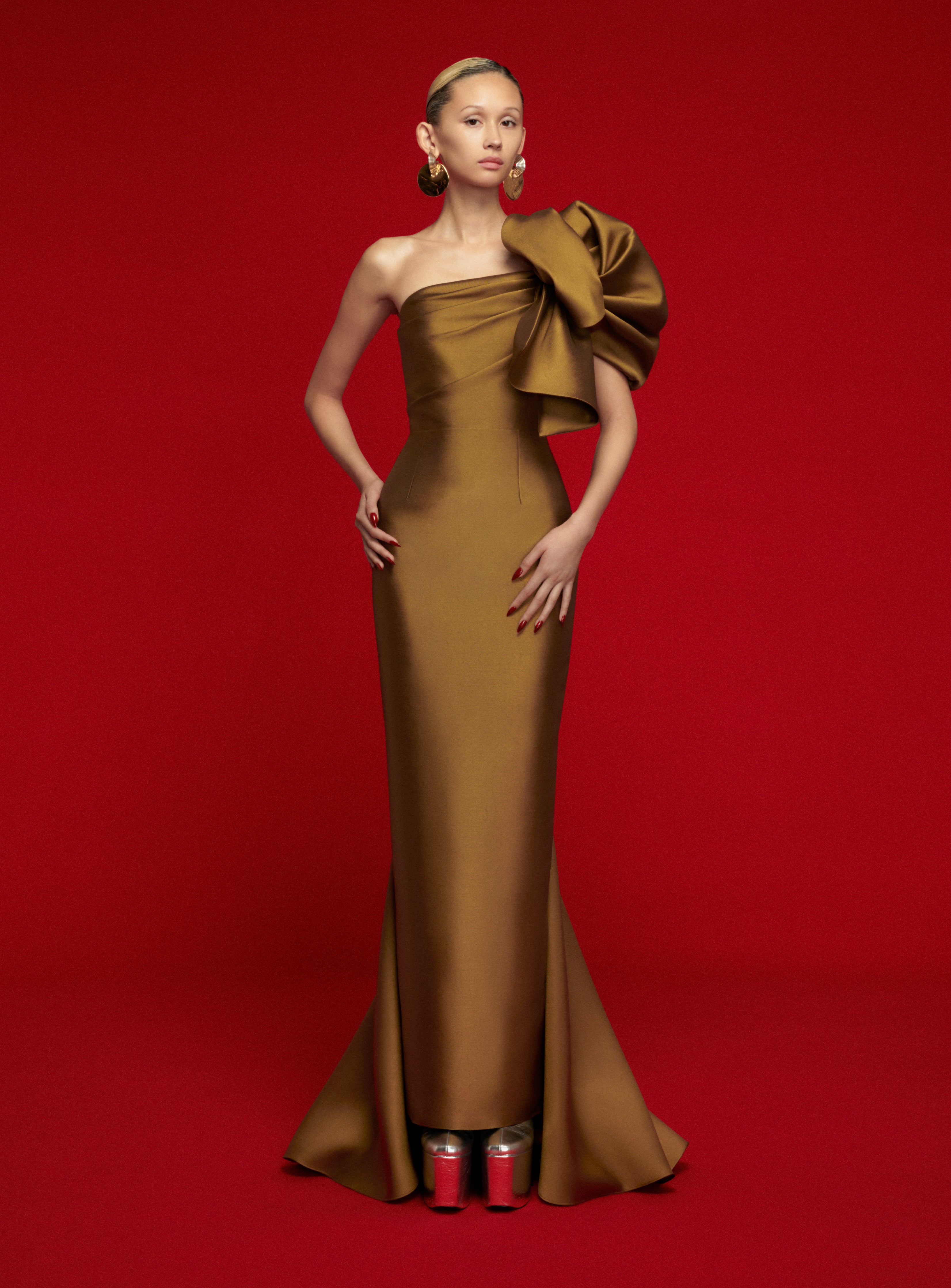 The Reya Maxi Dress in Gold The Reya Maxi Dress in Gold