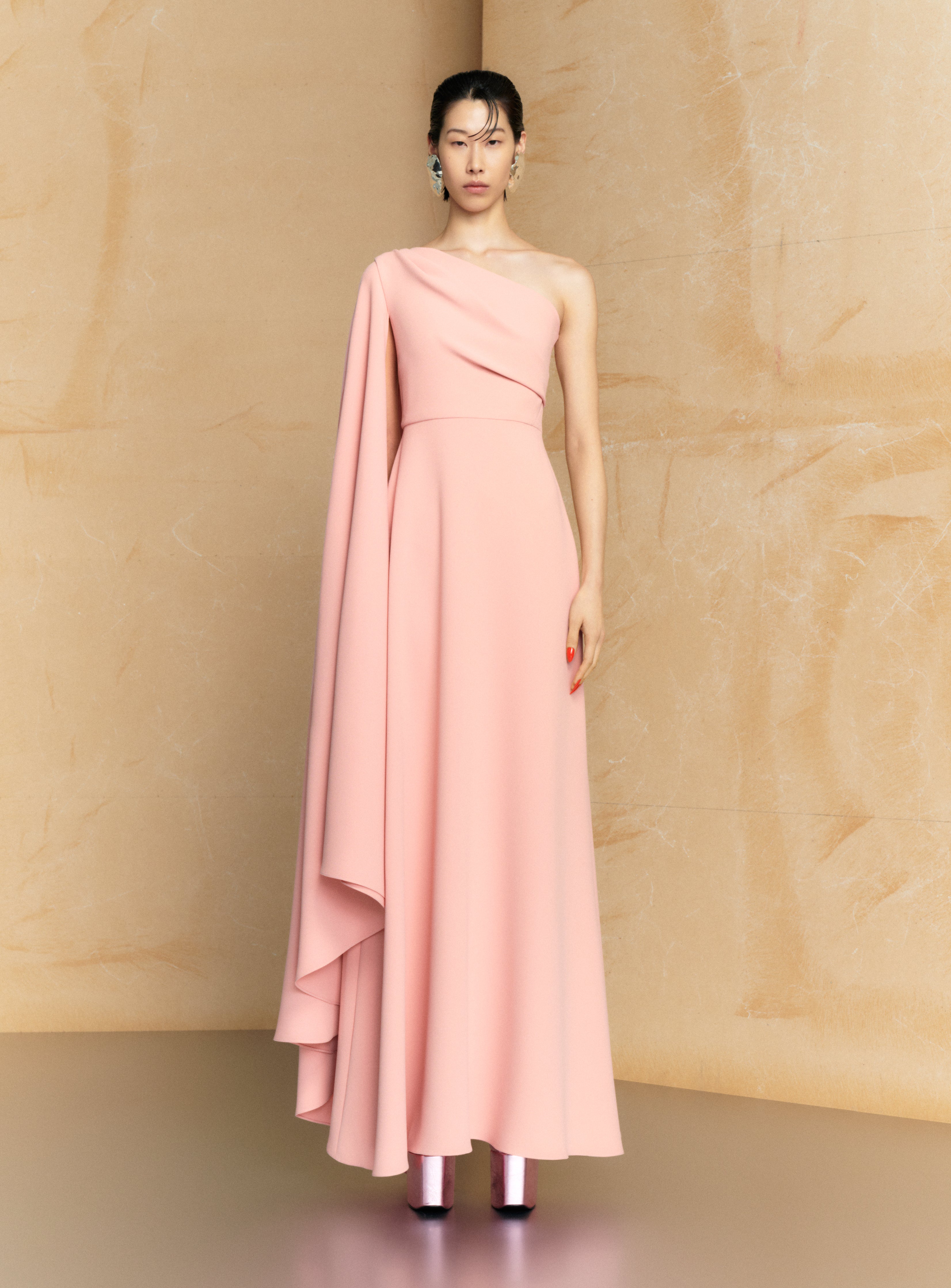 The Yazmin Maxi Dress in Putty Pink – Solace London