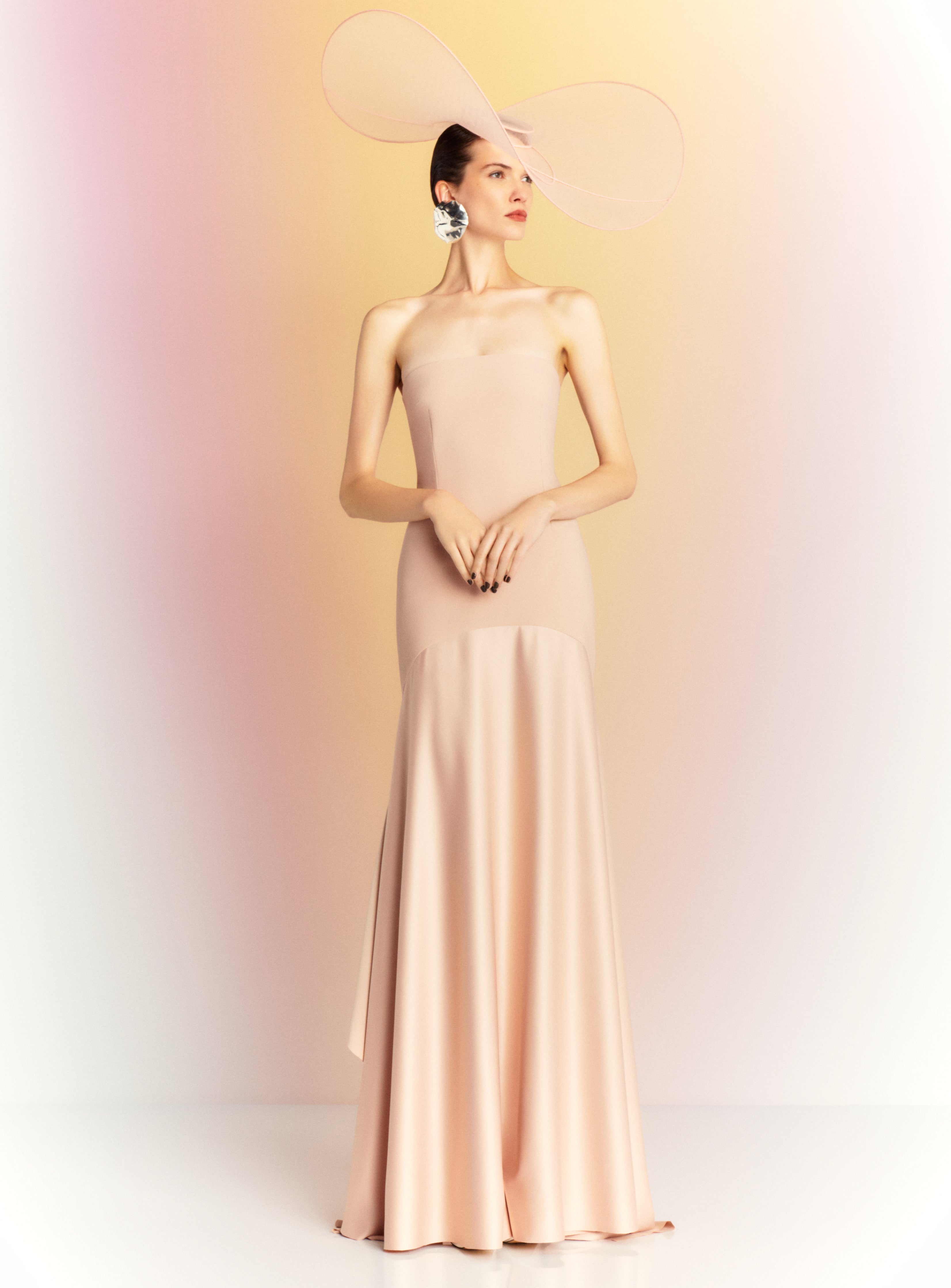 The Alessandra Maxi Dress in Beige The Alessandra Maxi Dress in Beige