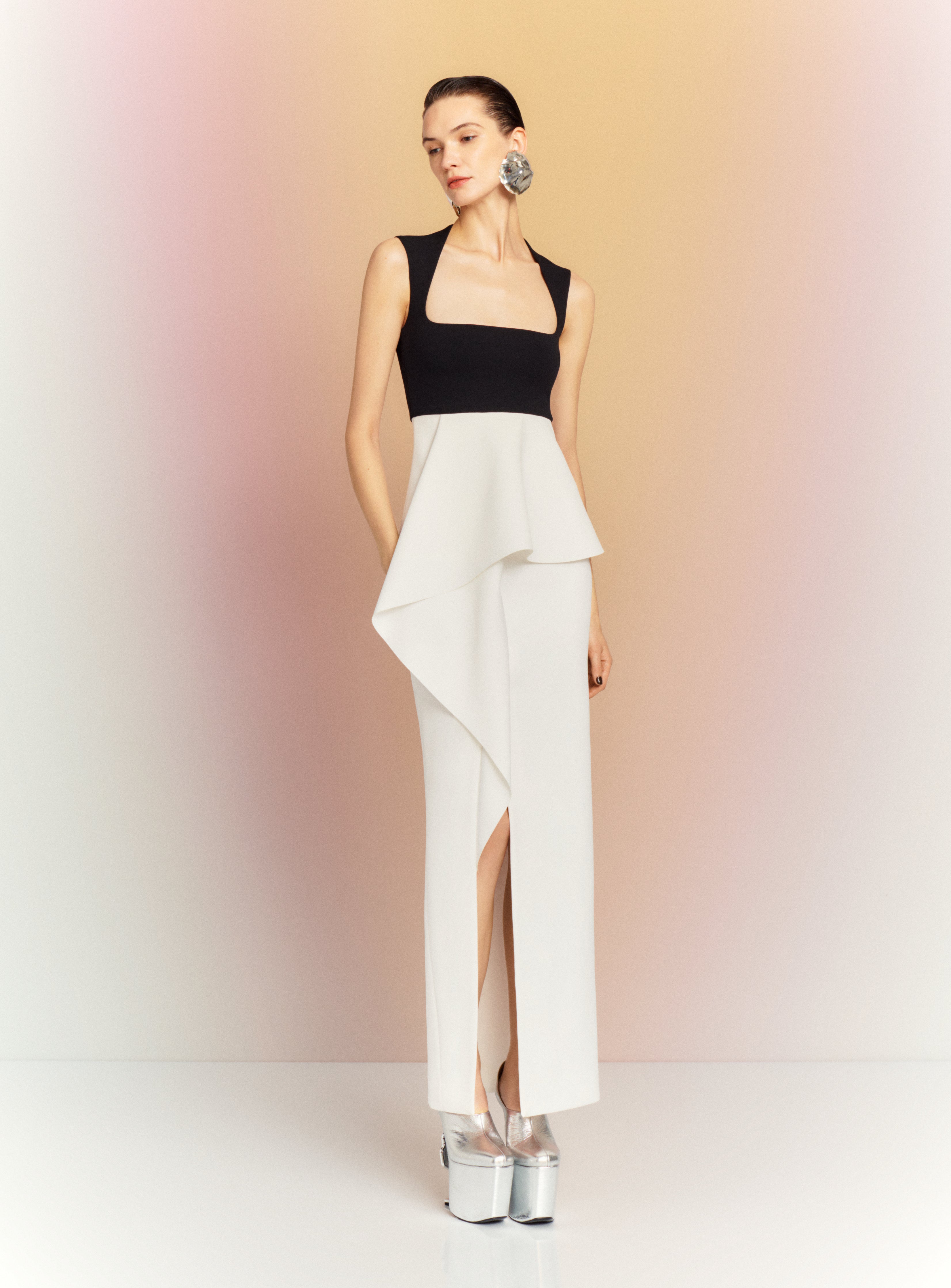 The Ally Maxi Dress in Black and Cream The Ally Maxi Dress in Black and Cream