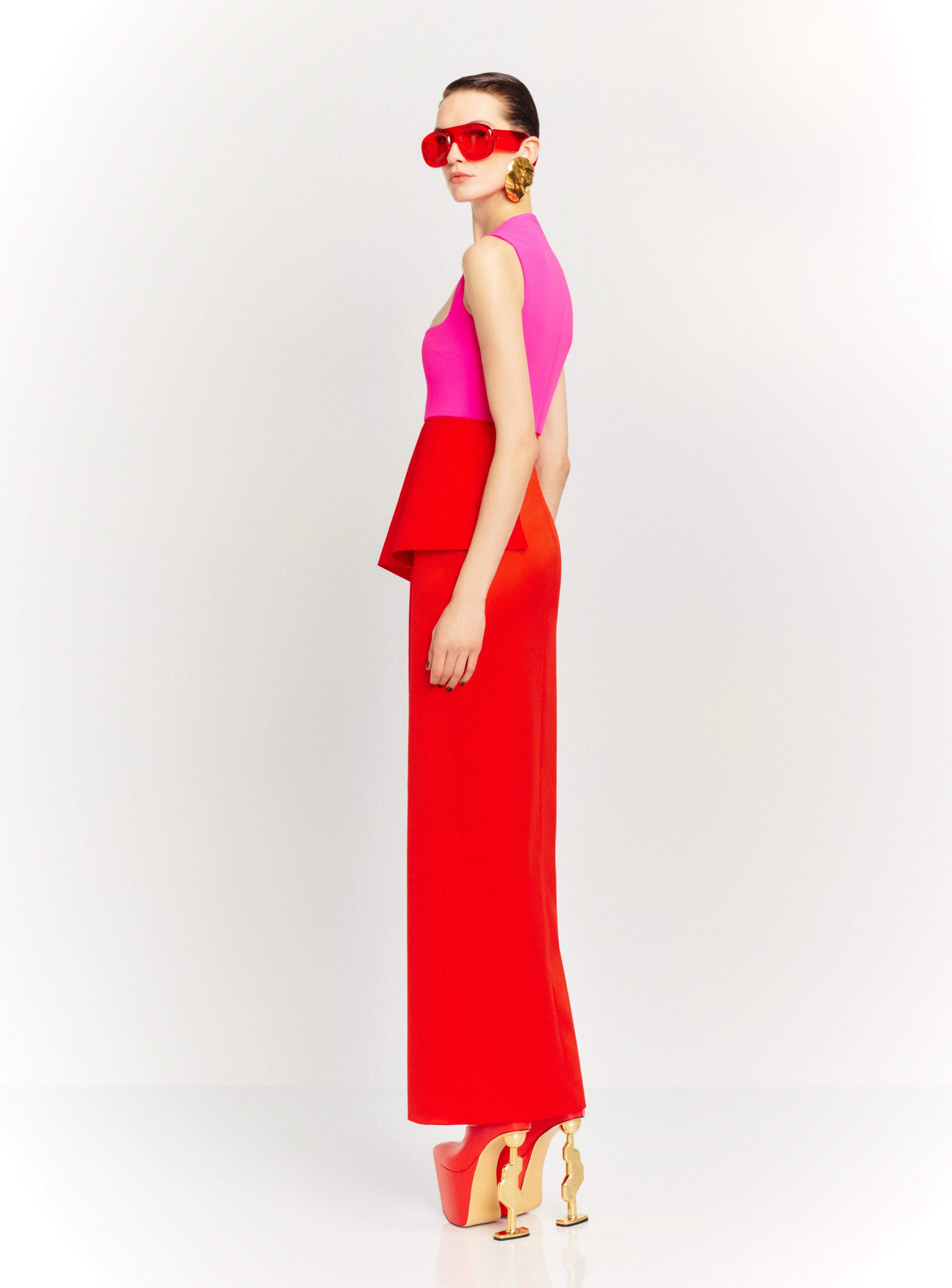 Sally Dress Mint and Red