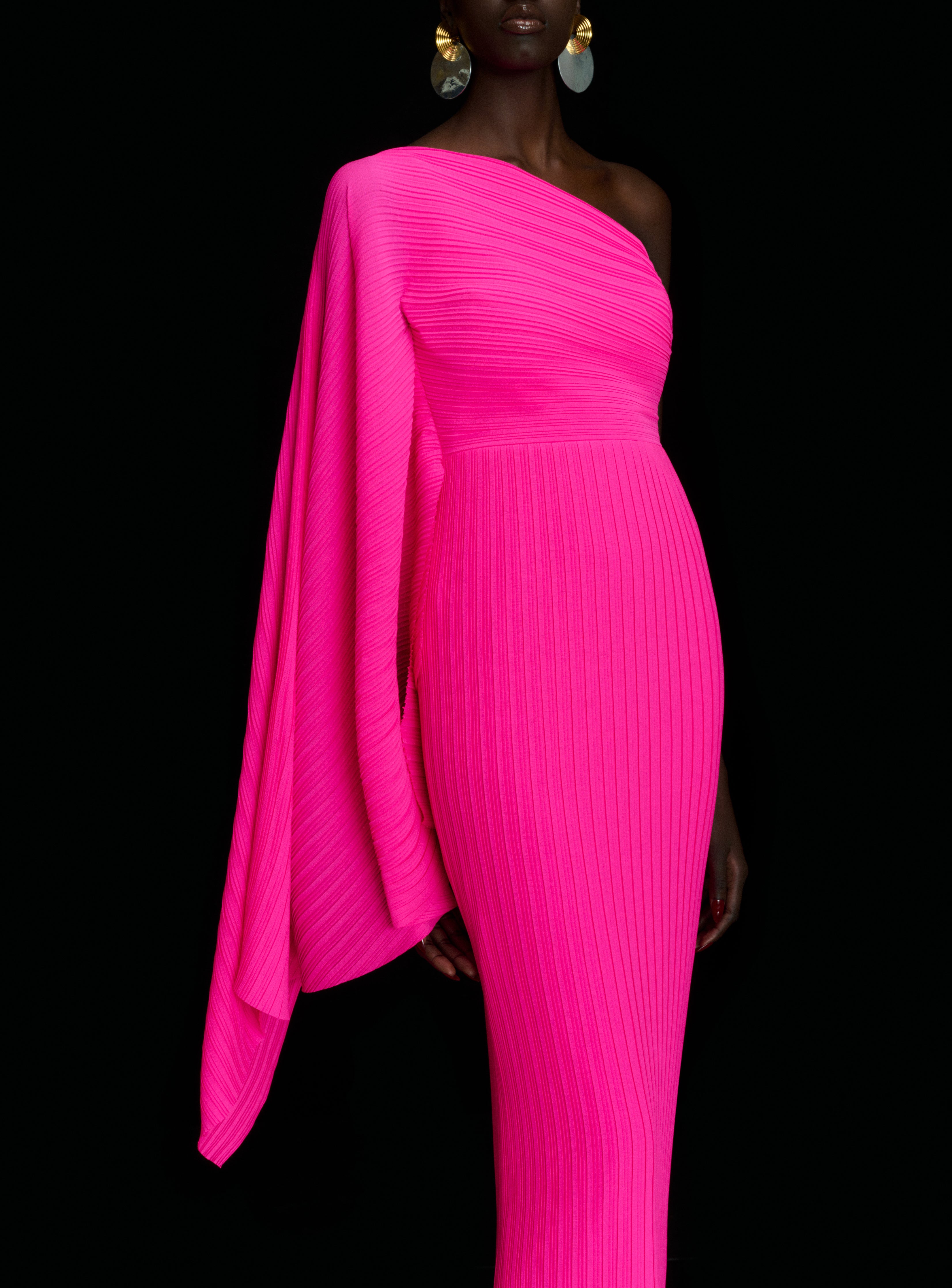 solace london hot pink dress The Lea Maxi Dress in Hot Pink Solace London