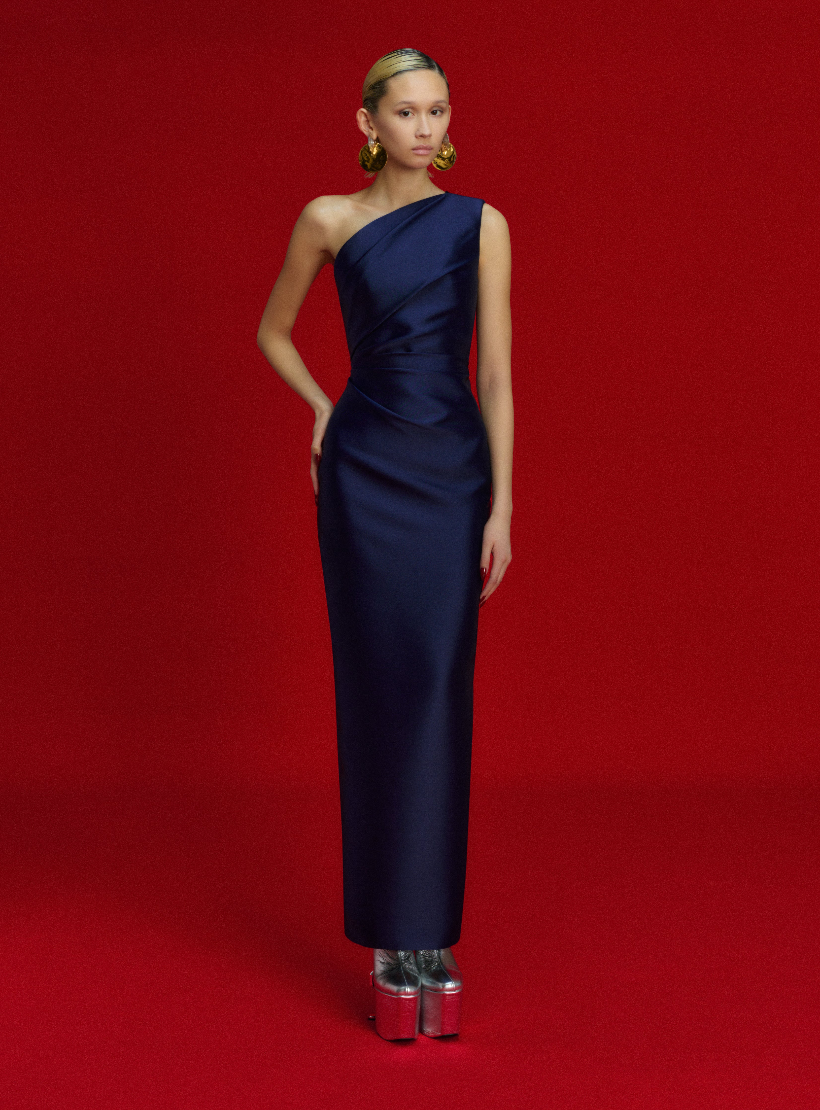kira maxi dress line Hidden side zip with hook and eye closure The Kira Maxi Dress in
