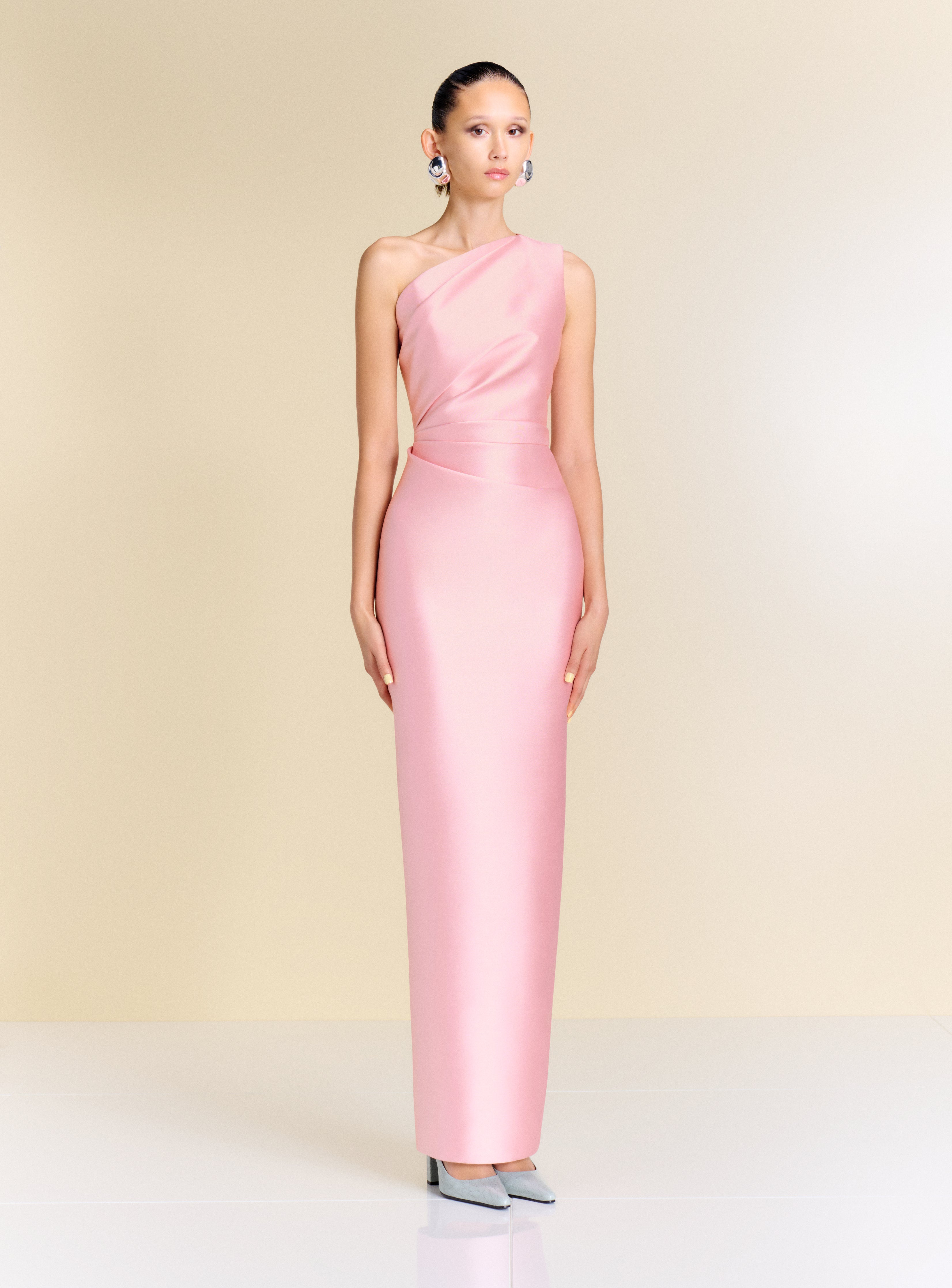 The Kira Maxi Dress in Pale Pink – Solace London The Kira Maxi Dress in Pale Pink – Solace London