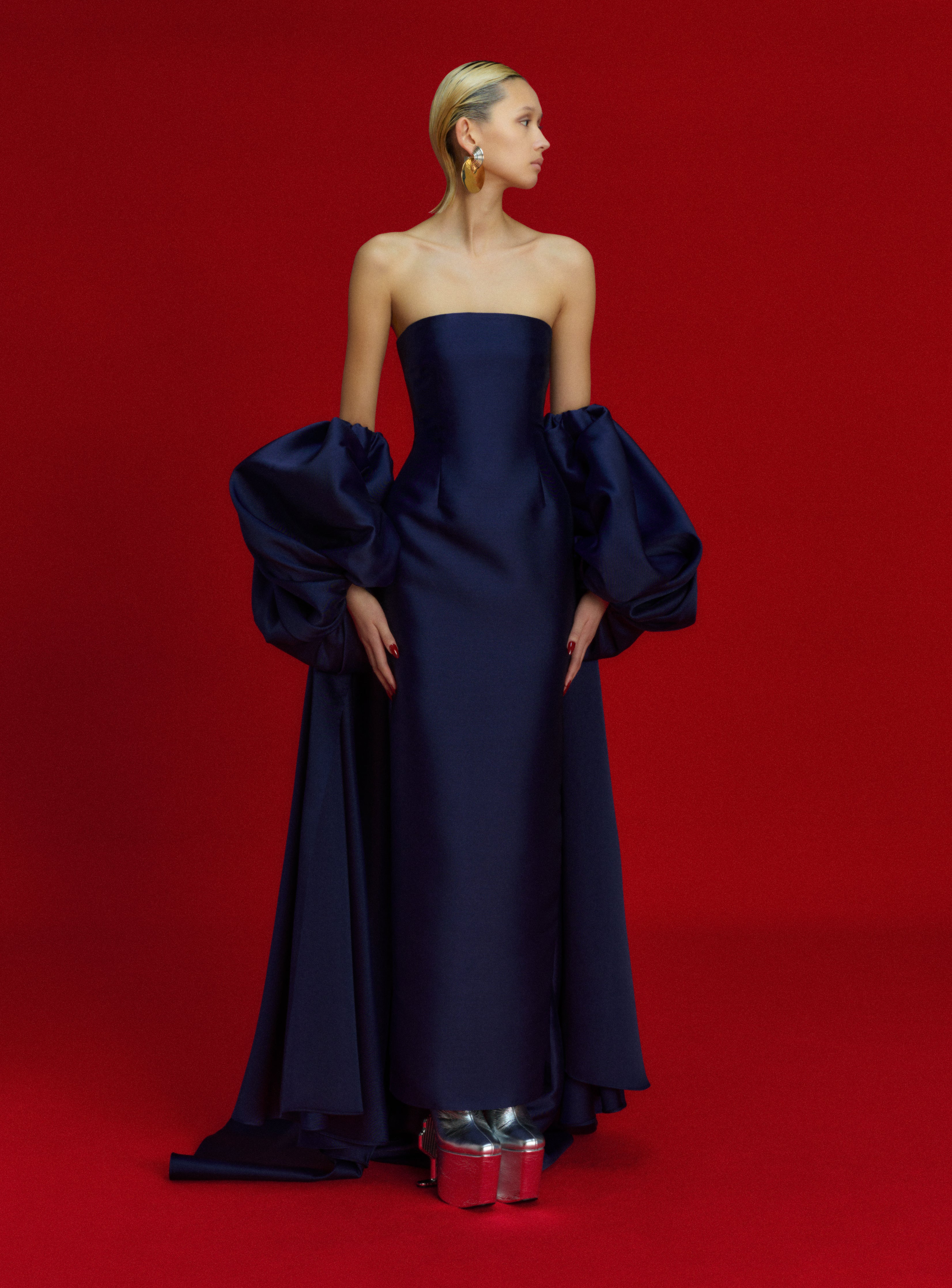 The Lea Maxi Dress in Navy – Solace London