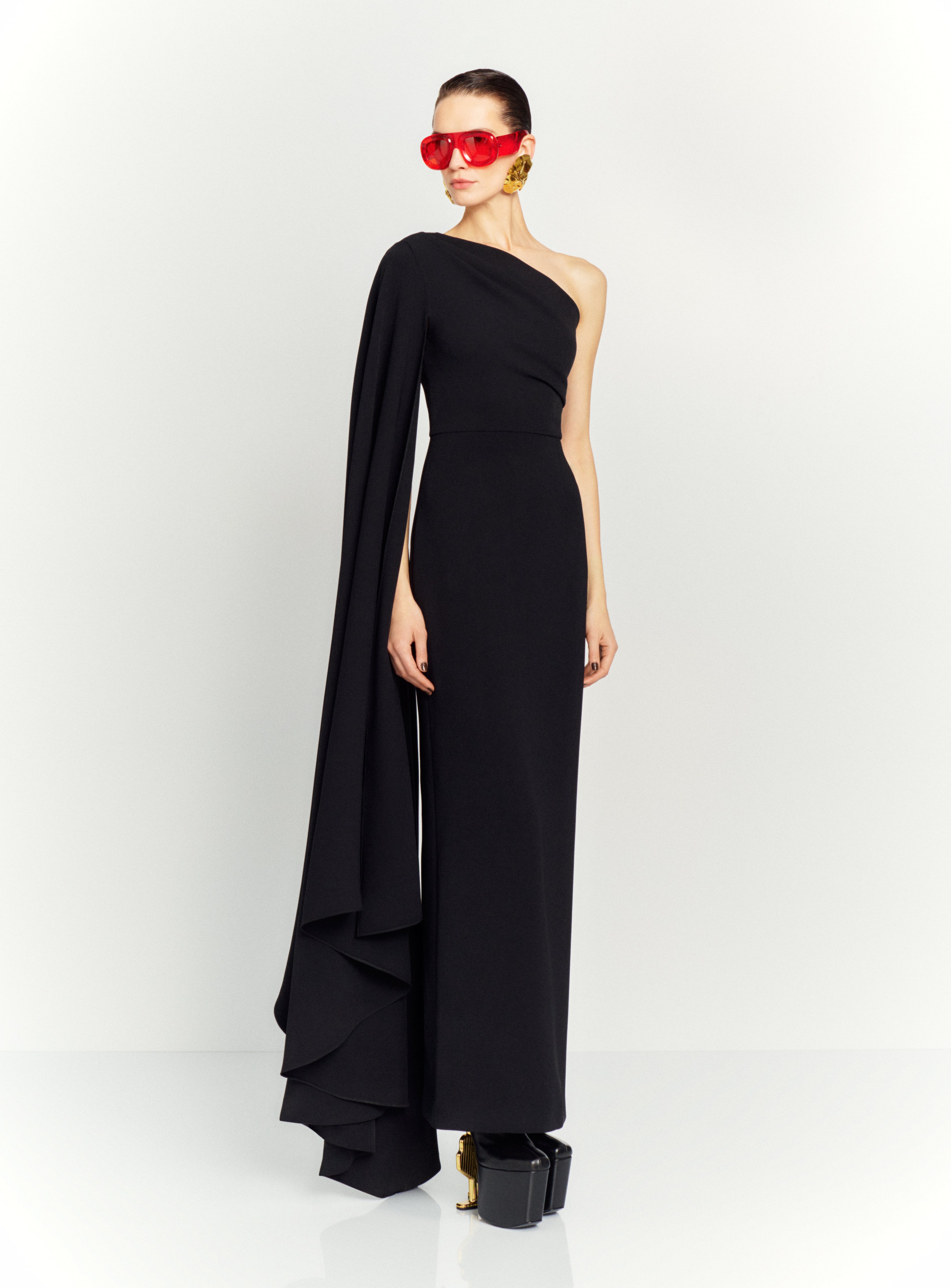 daria maxi dress Daria Draped Chiffon Maxi Dress by Meshki