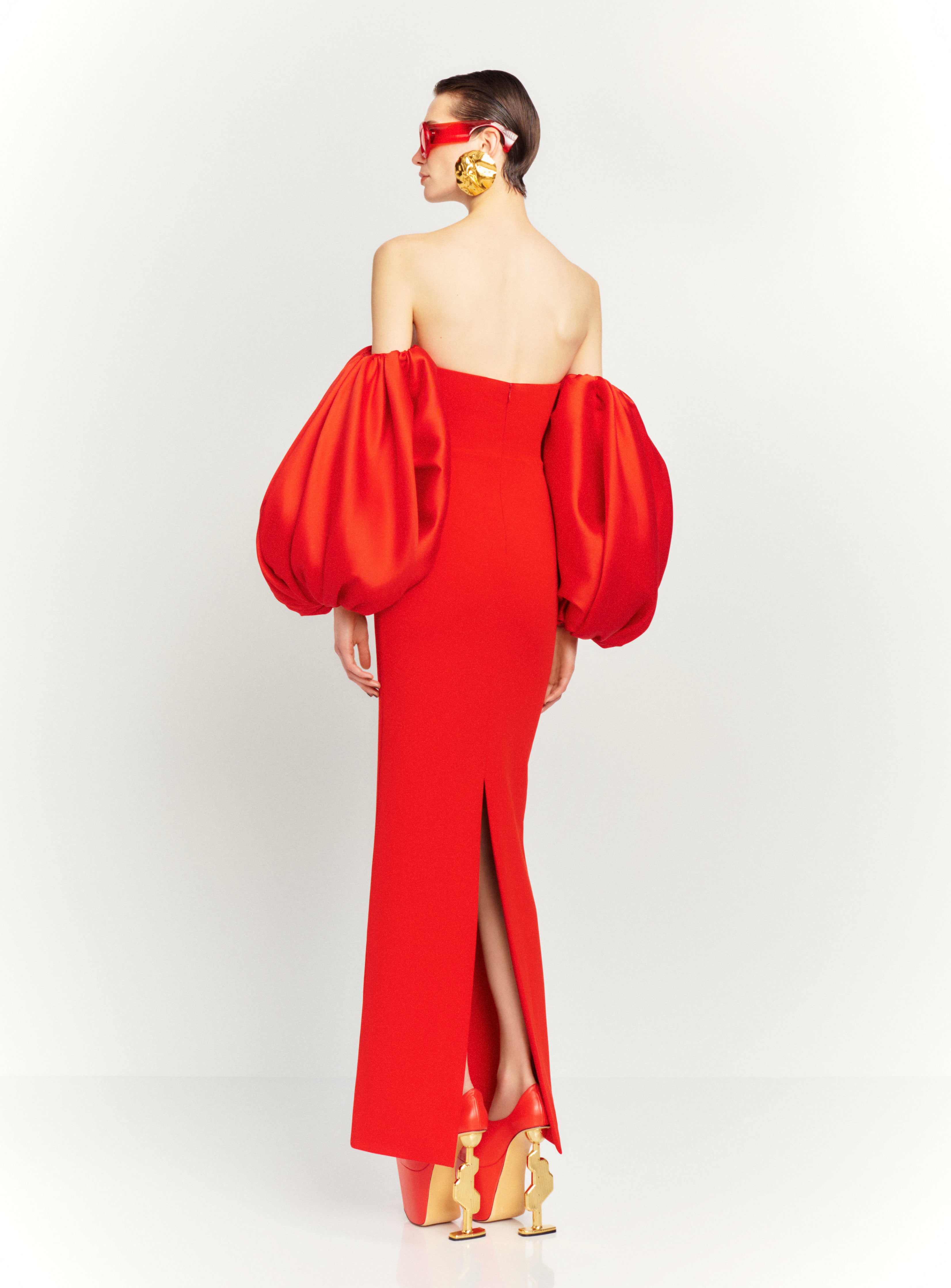 chinese dress ladies The Karina Maxi Dress in Red
