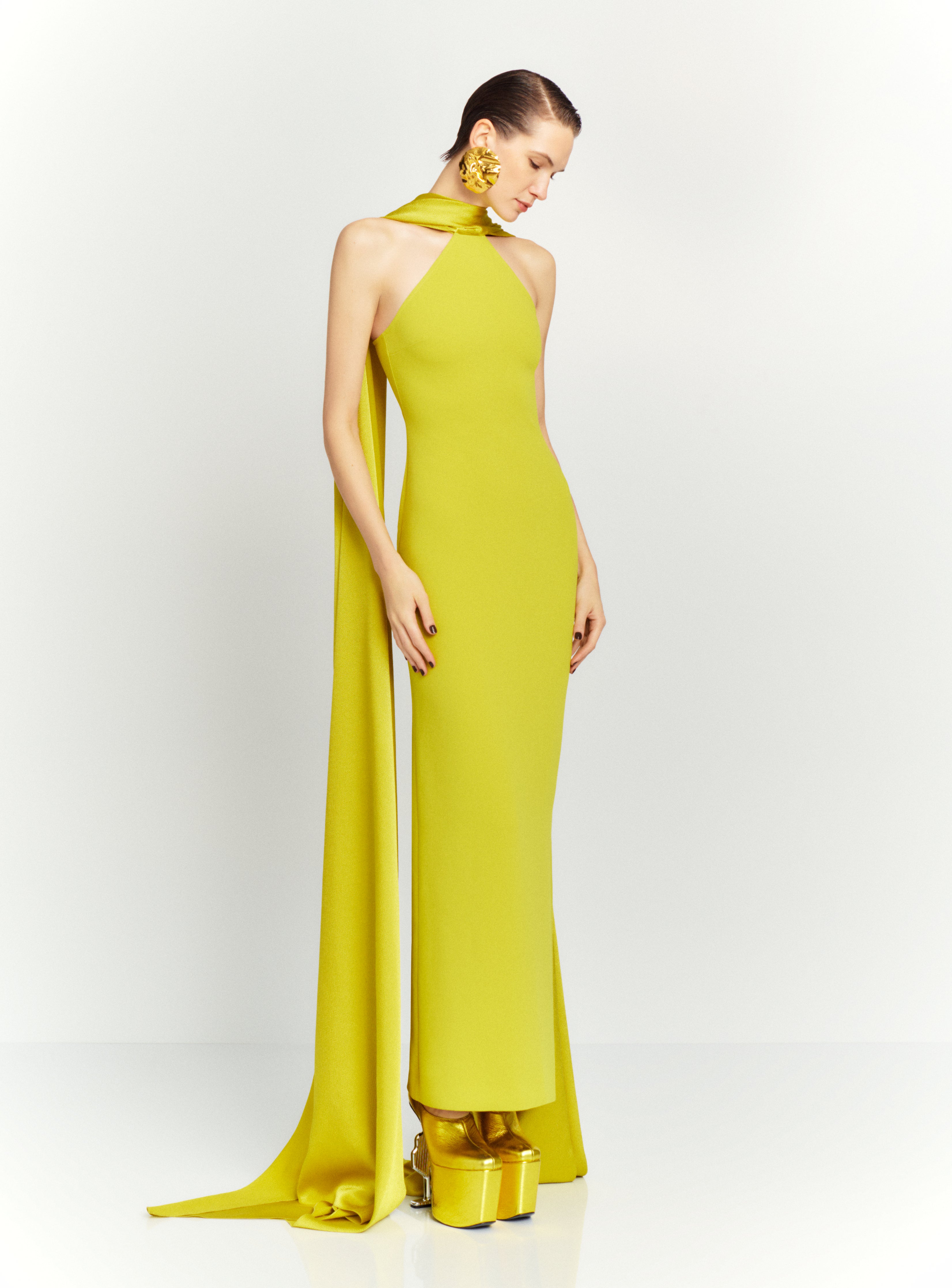 The Ophelia Maxi Dress in Chartreuse The Ophelia Maxi Dress in Chartreuse