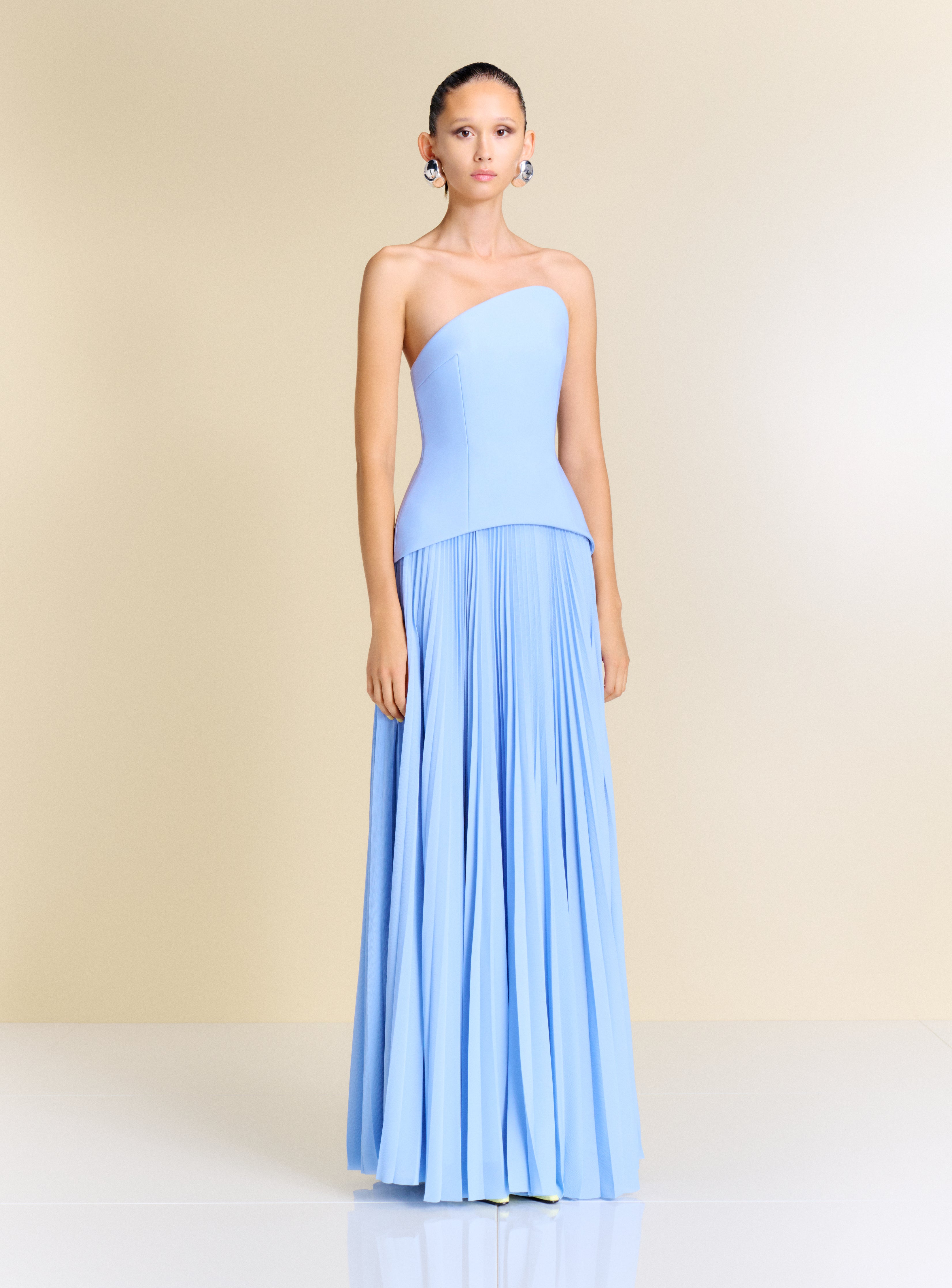 The Britt Maxi Dress in Light Blue – Solace London