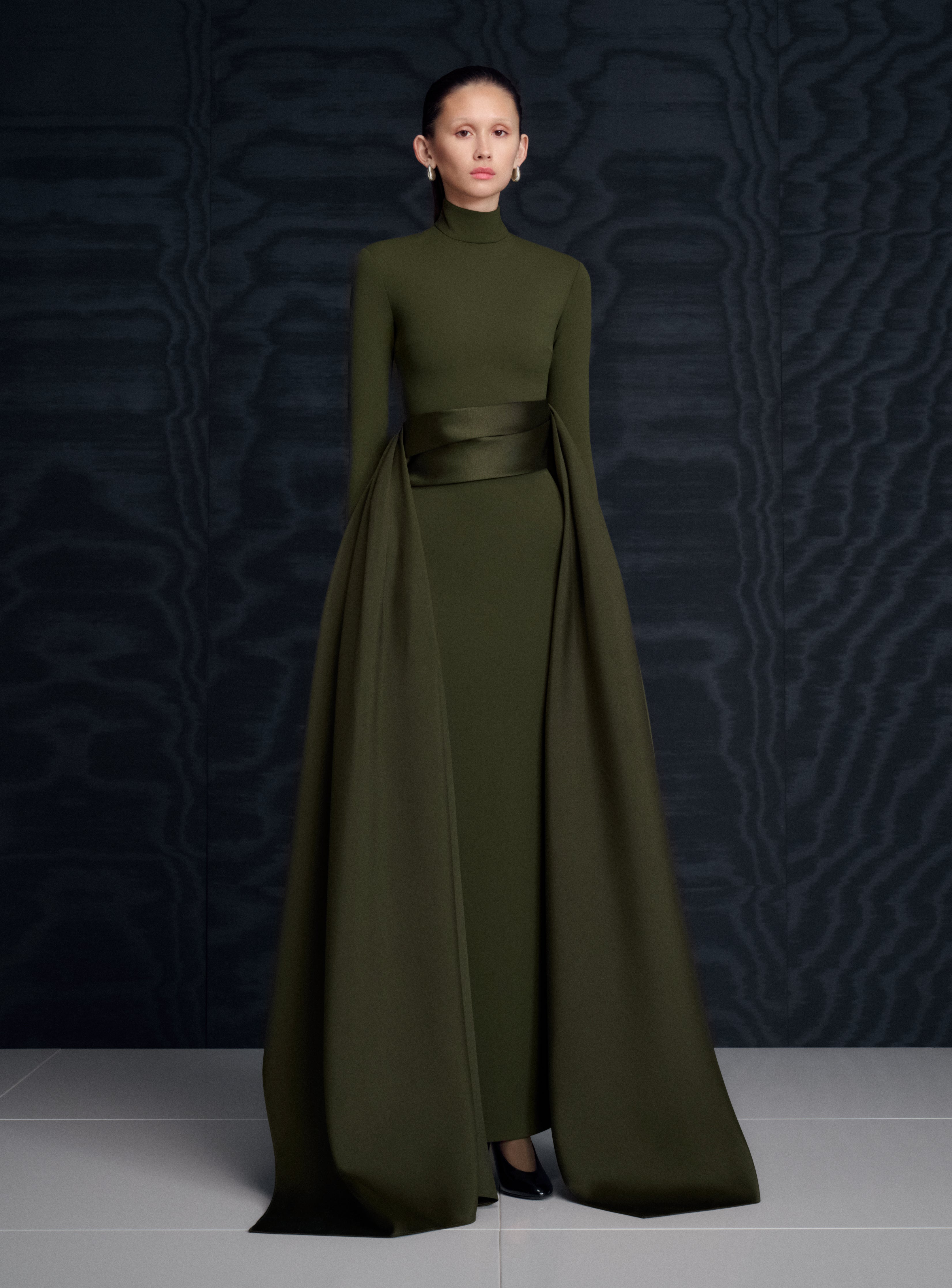 The Olivia Maxi Dress in Dark Olive