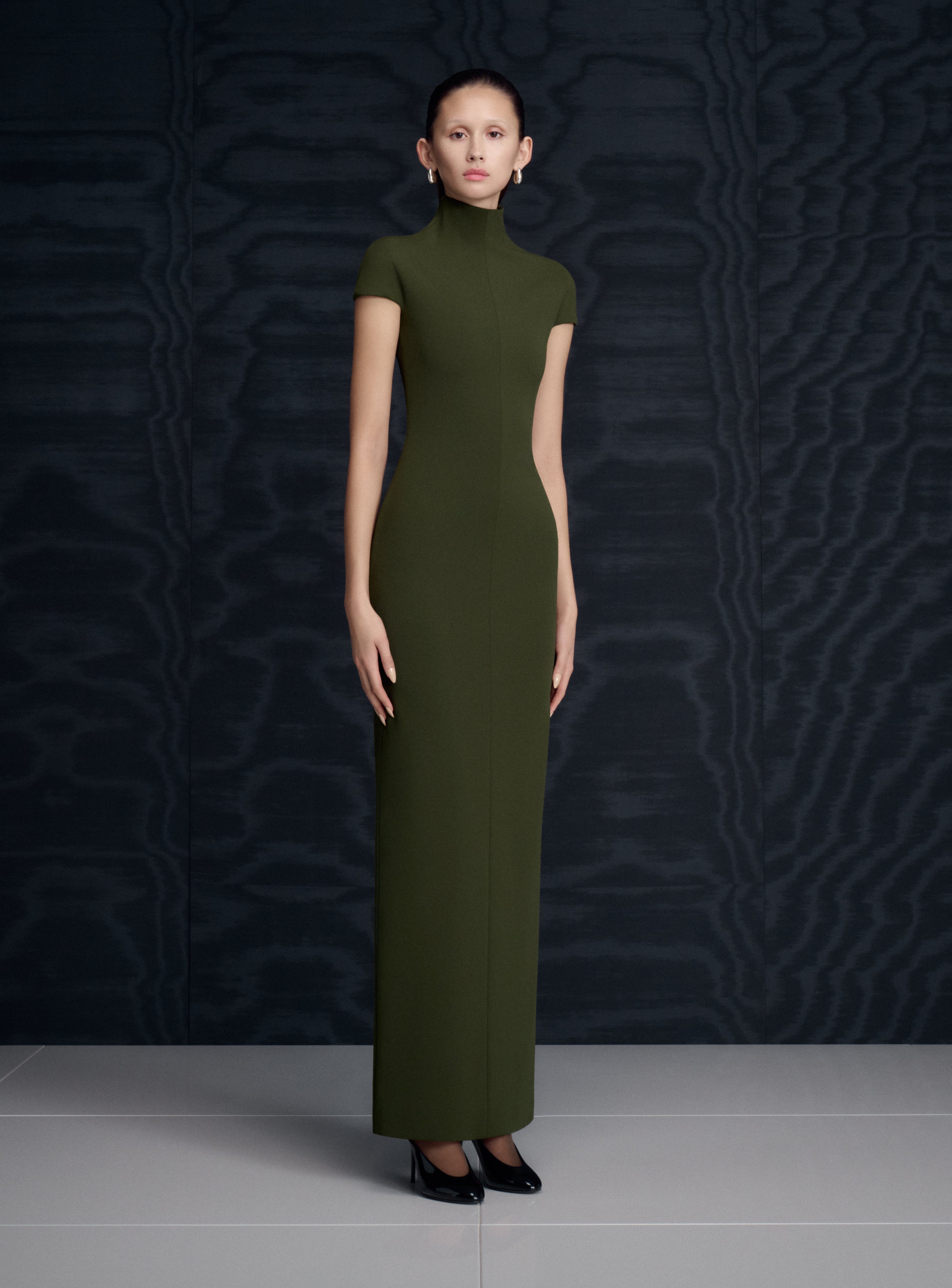 solace london green dress The Lang Maxi in Dark Olive Summer Sale 2025 sophisticated look Graceful maxi HalloweenCostumes.com 3 Boy Child Color:Marine Tidal Swirl