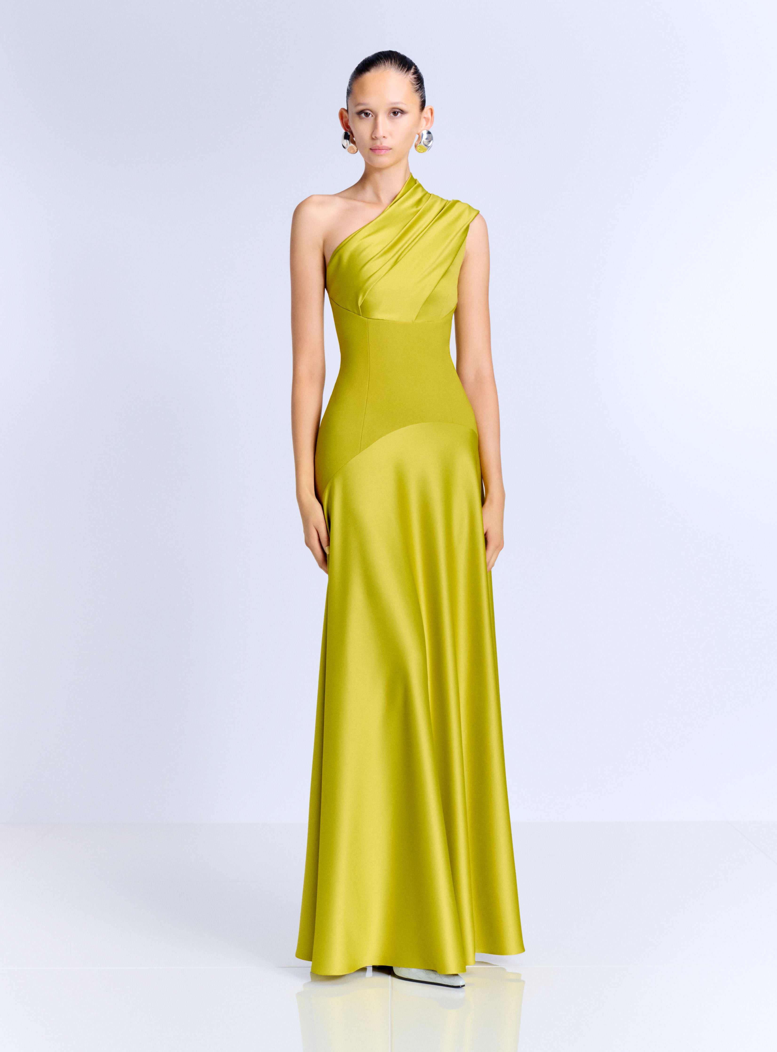 The Gabriela Maxi Dress in Chartreuse – Solace London