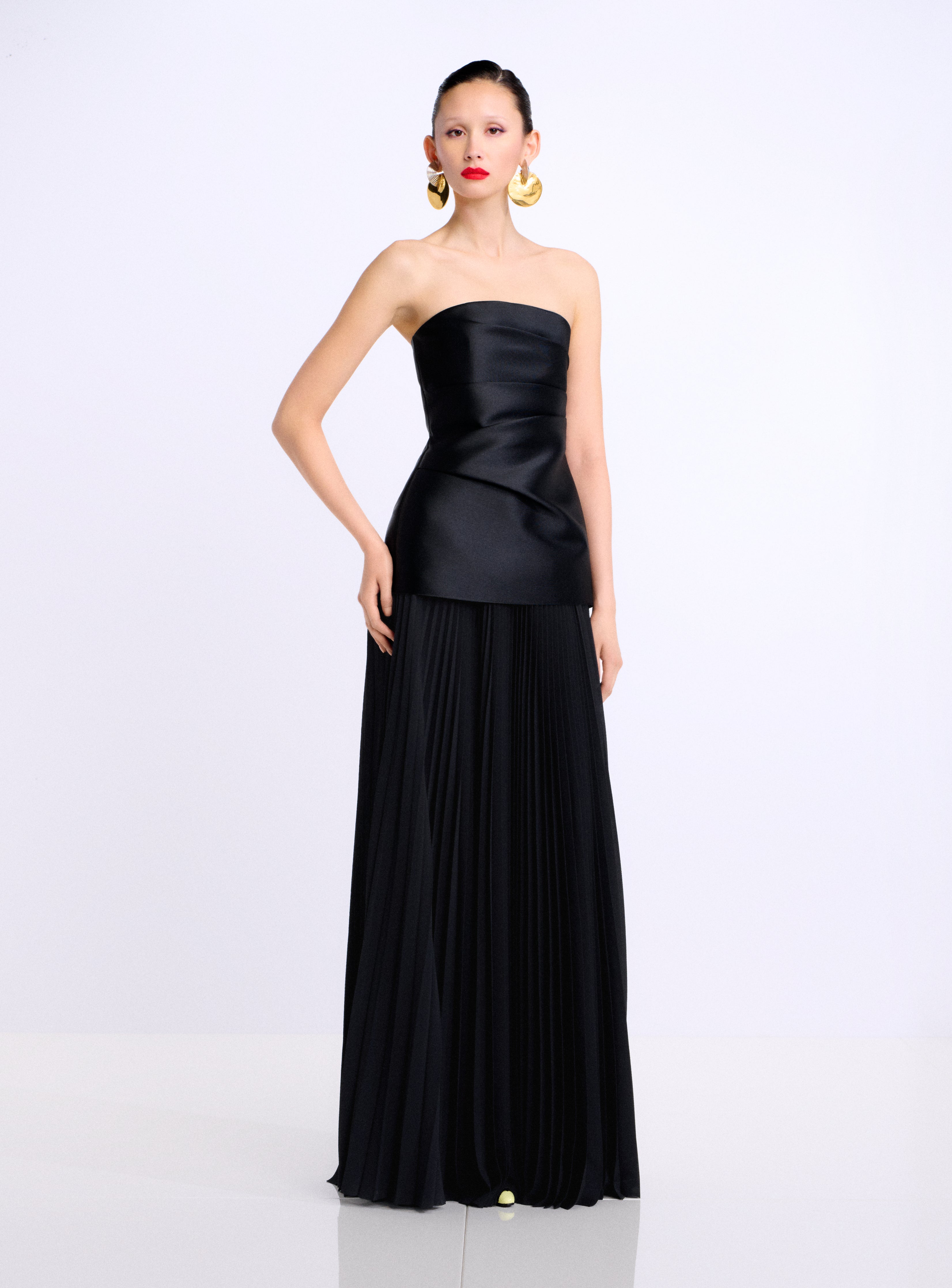 claudette maxi dress The in Black Color:Anchor 7T dress Sage Green One Shoulder 4 100% Rayon