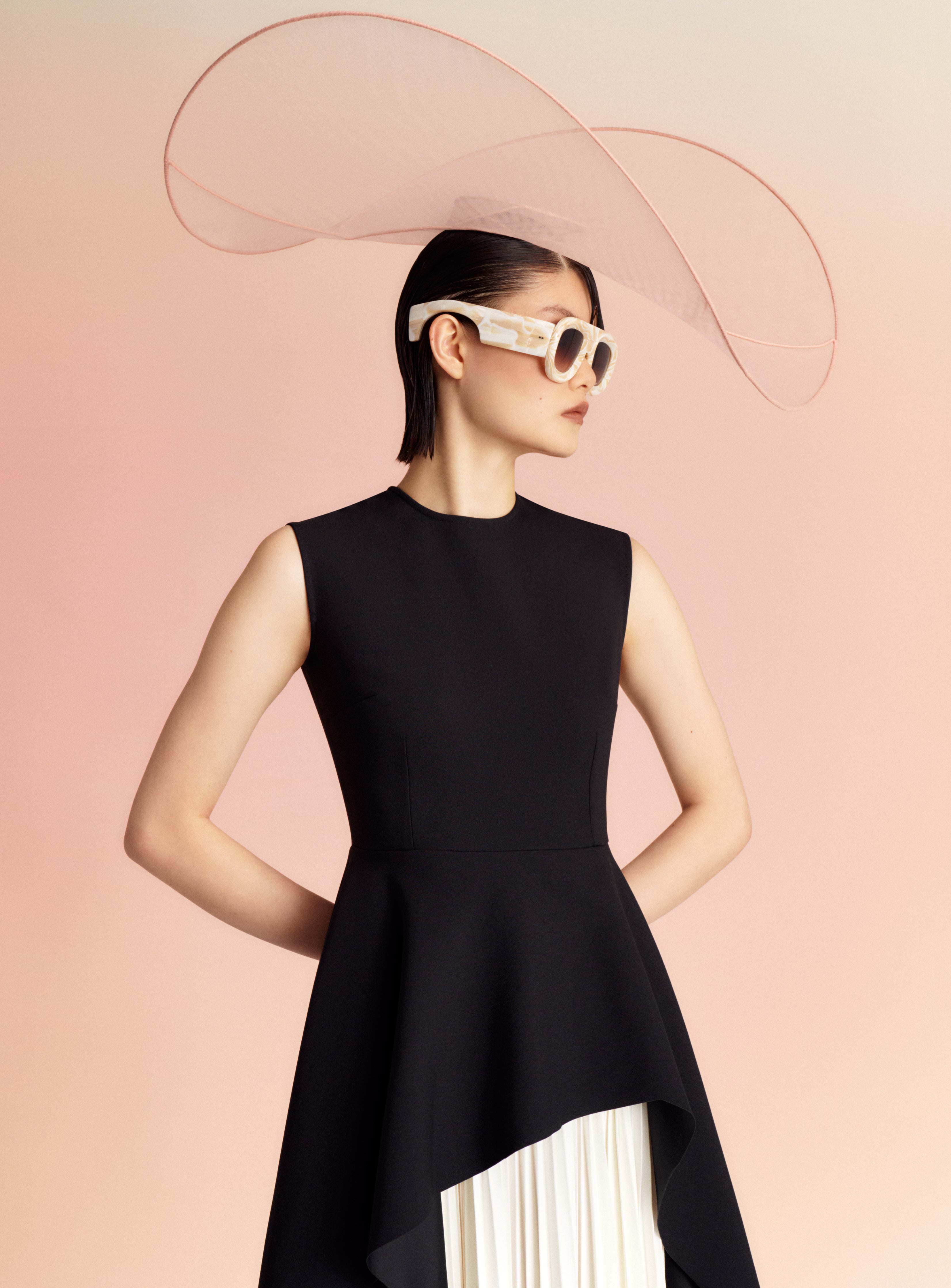 The Severny Midi Dress in Black & Cream The Severny Midi Dress in Black & Cream