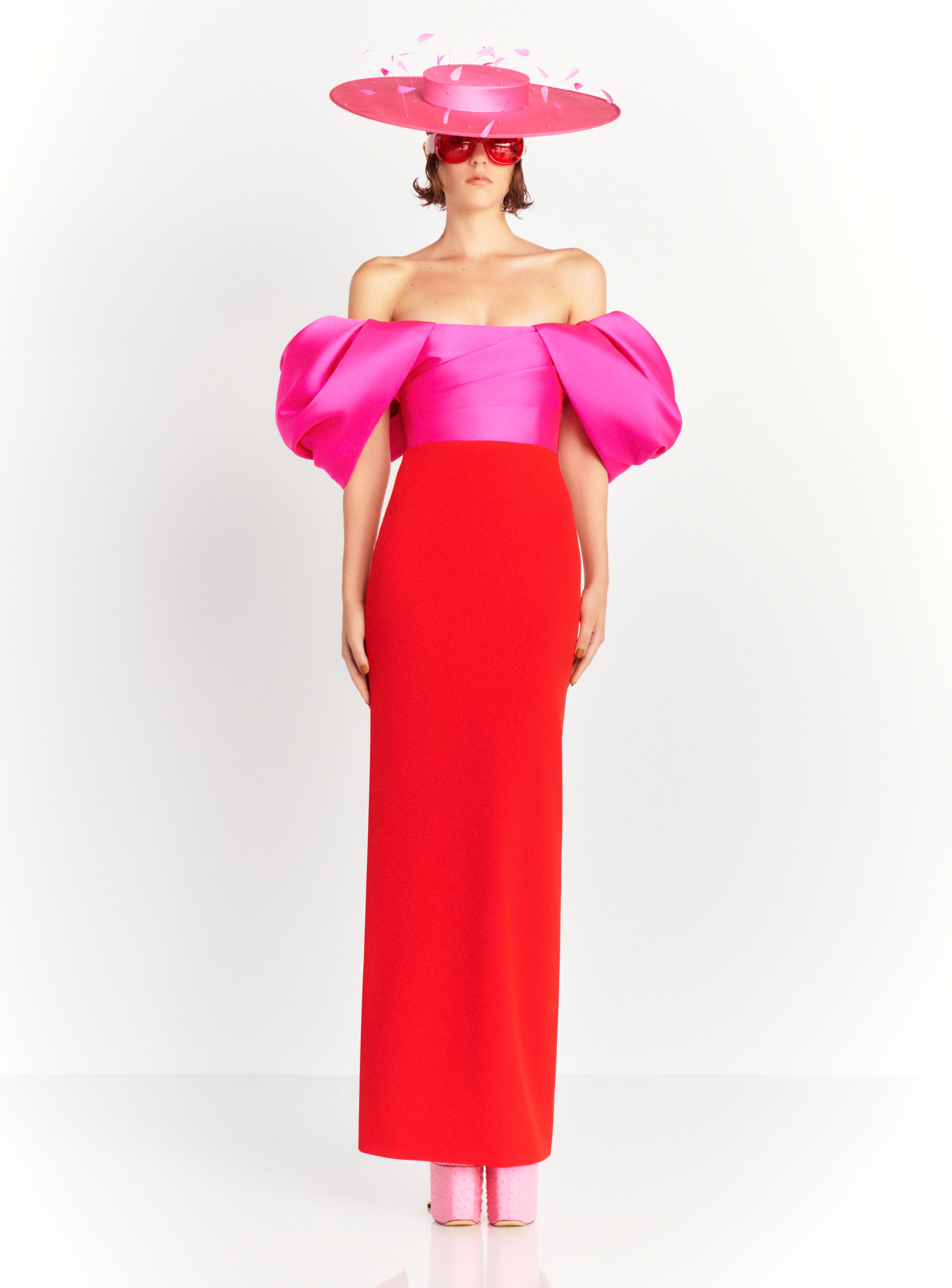 The Sian Maxi Dress in Pink and Red Solace London The Sian Maxi Dress in Pink and Red Solace London