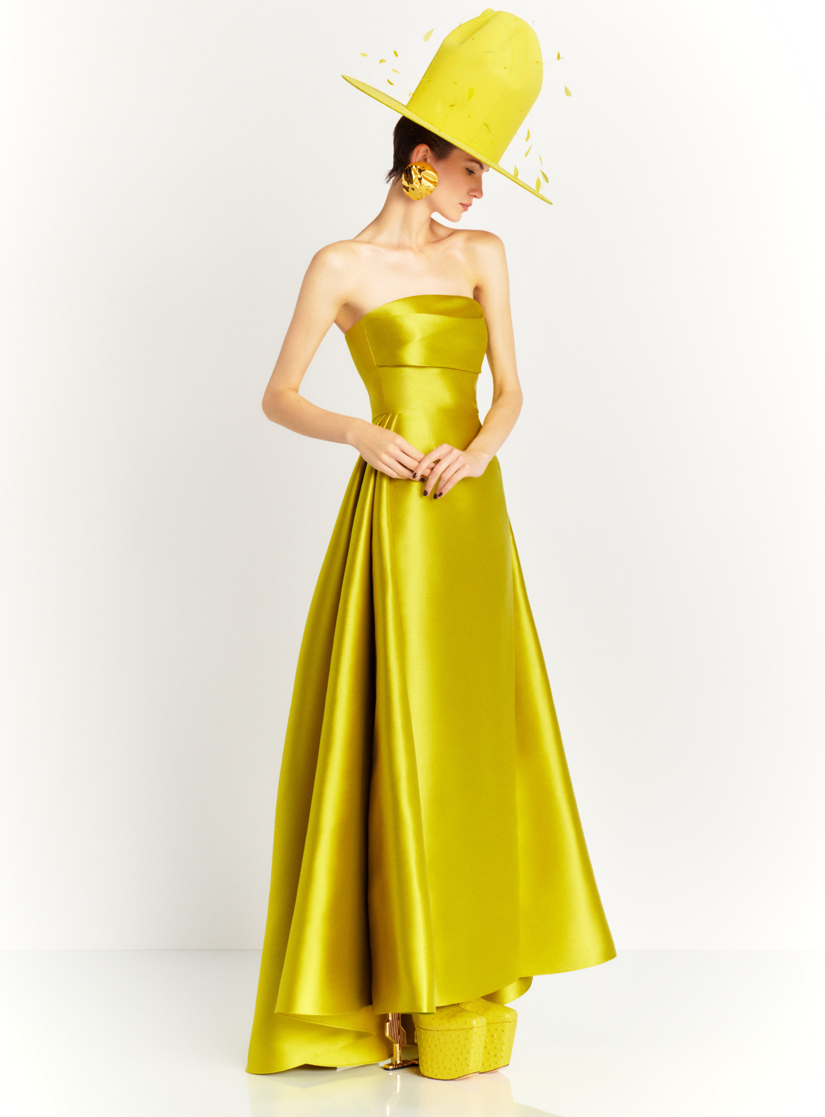 chinese dress ladies Sofia Chartreuse Green Maxi Dress-ALLW062  Amylynn USA