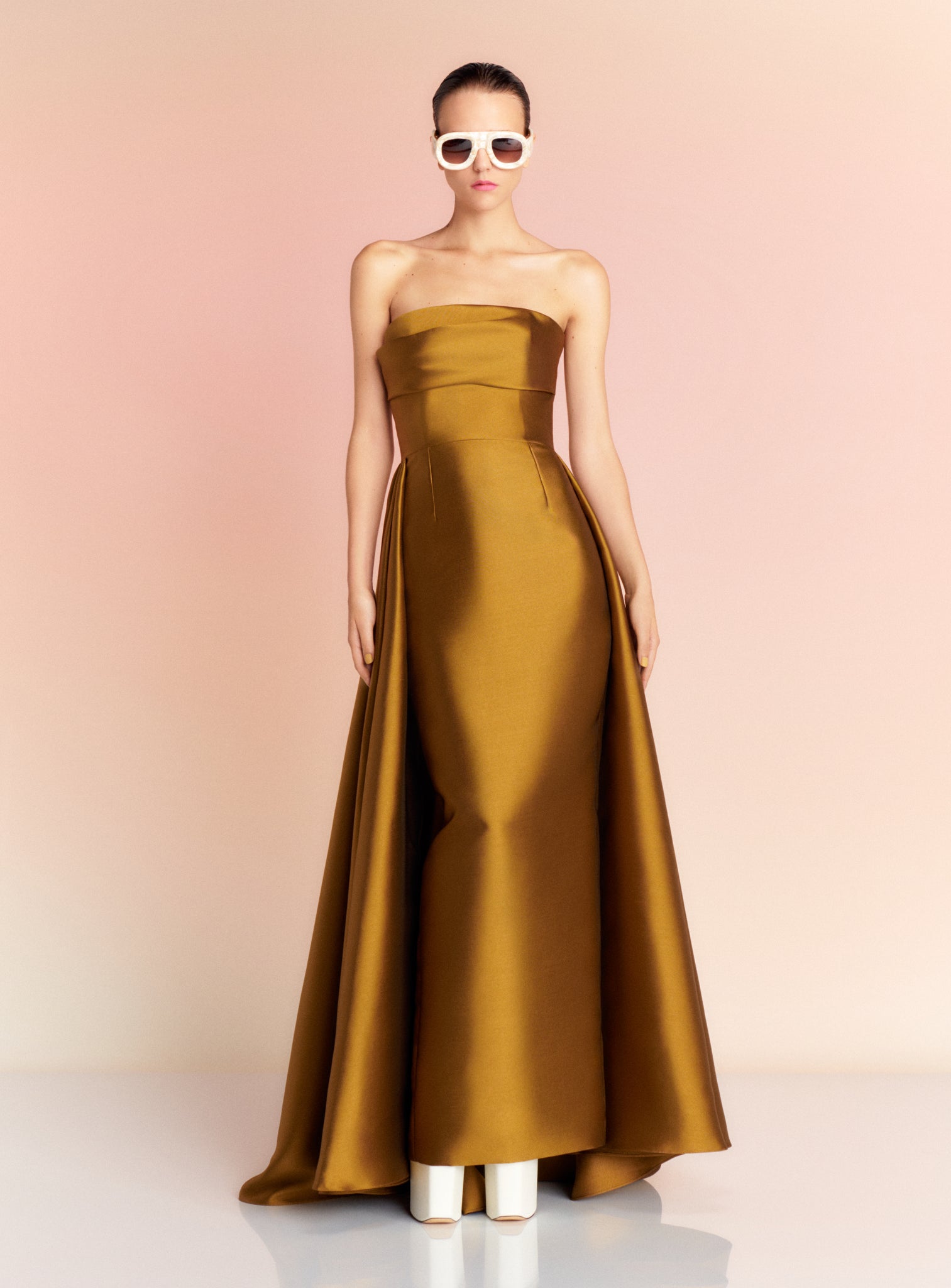 The Tiffany Maxi Dress in Gold