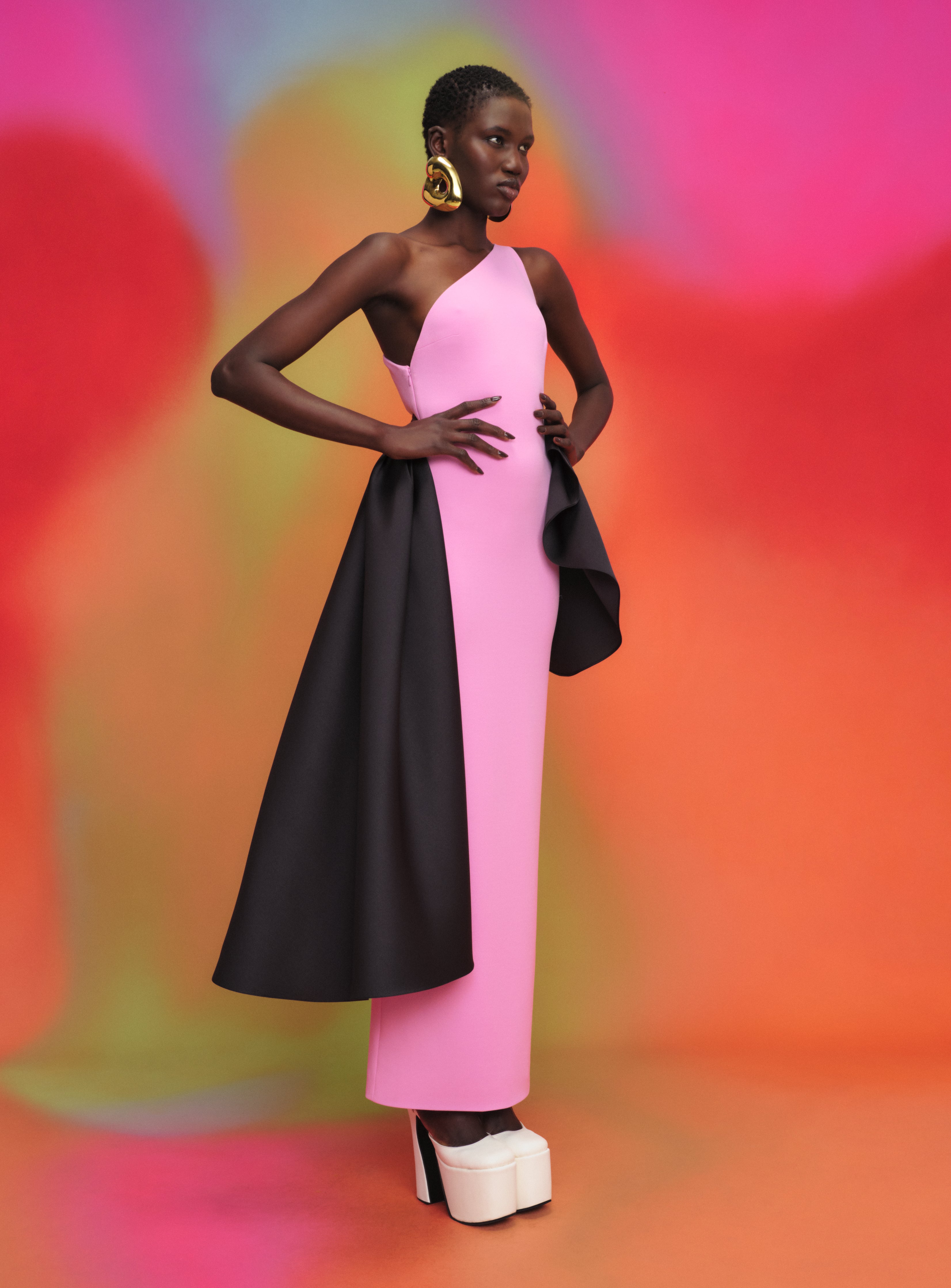 The Calla Maxi Dress in Bubblegum & Black – Solace London The Calla Maxi Dress in Bubblegum & Black – Solace London