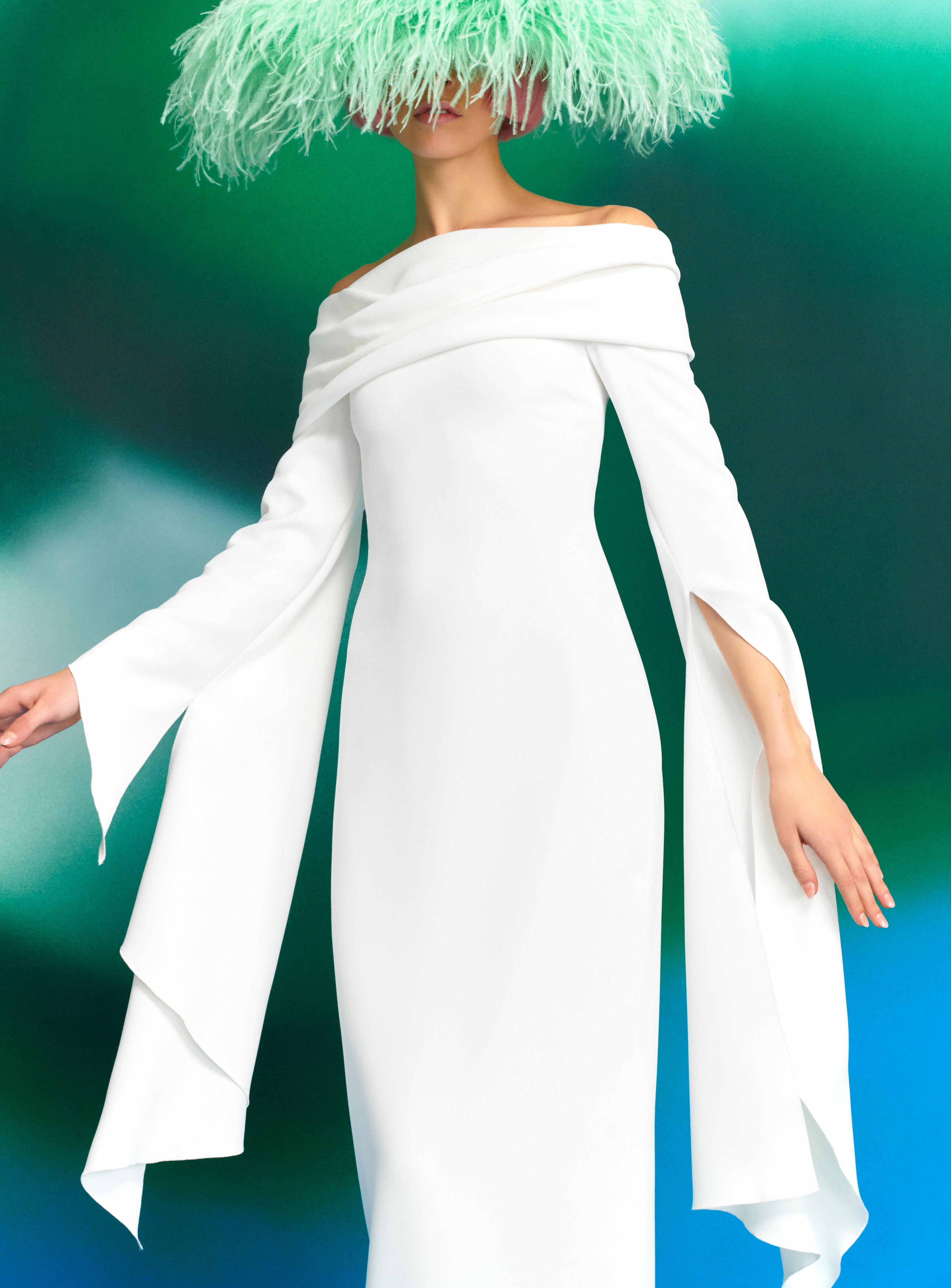 solace london arden draped off-the-shoulder crepe maxi dress The Arden Maxi Dress in Cream – Solace London
