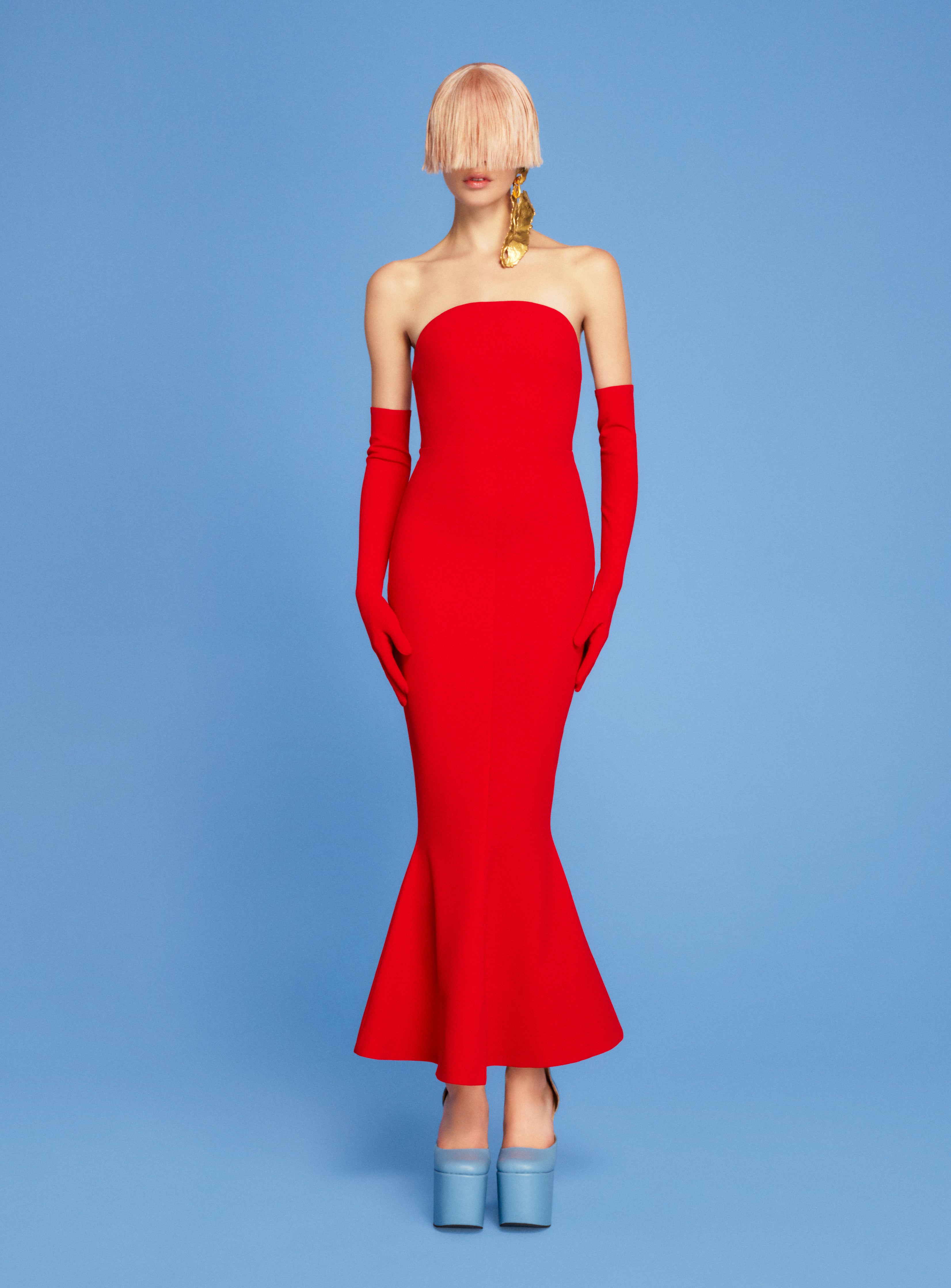solace london midi dress SOLACE London Lorena Midi Dress in Apricot