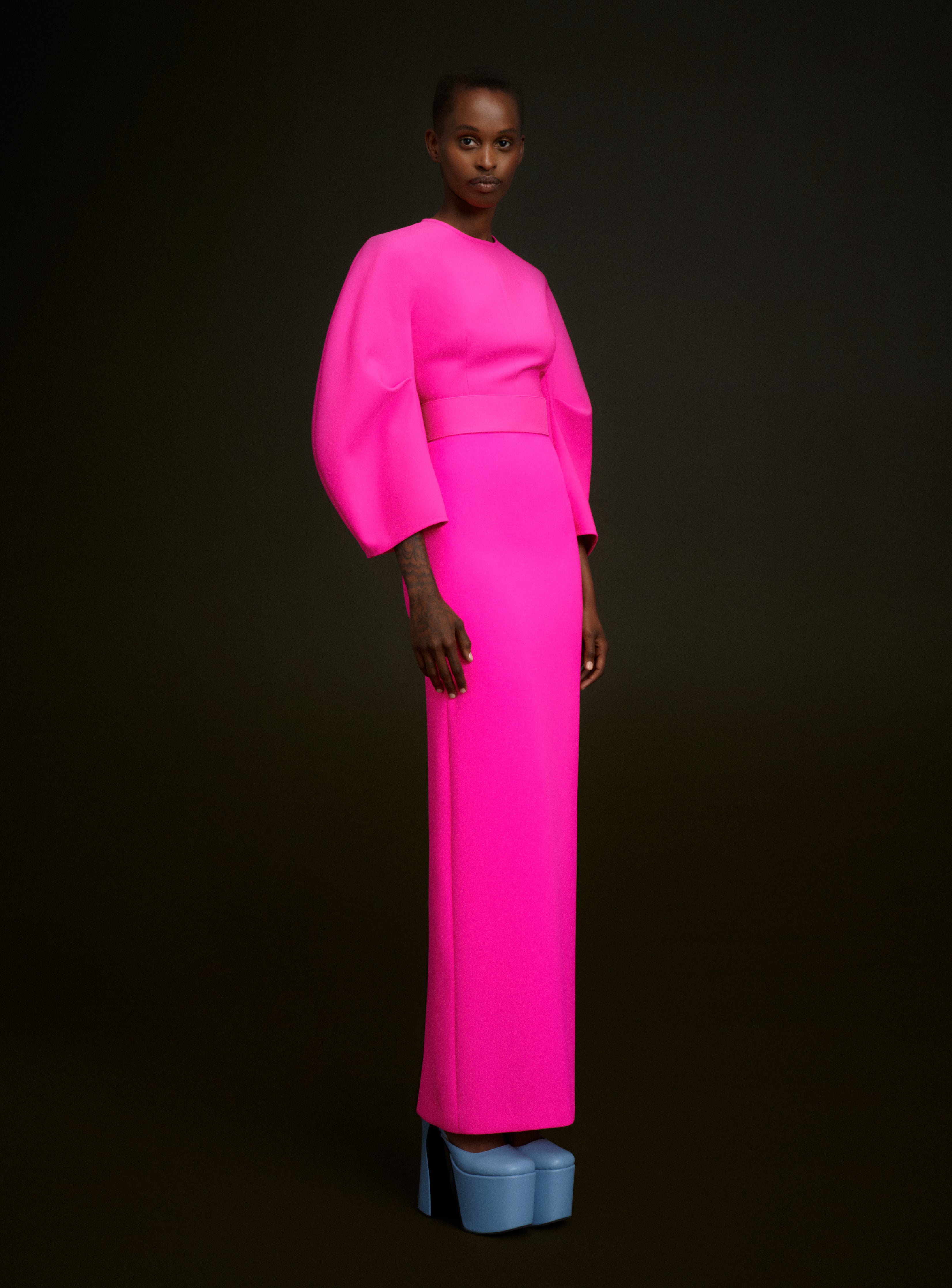 Solace London The Allegra Maxi Dress in Hot Pink