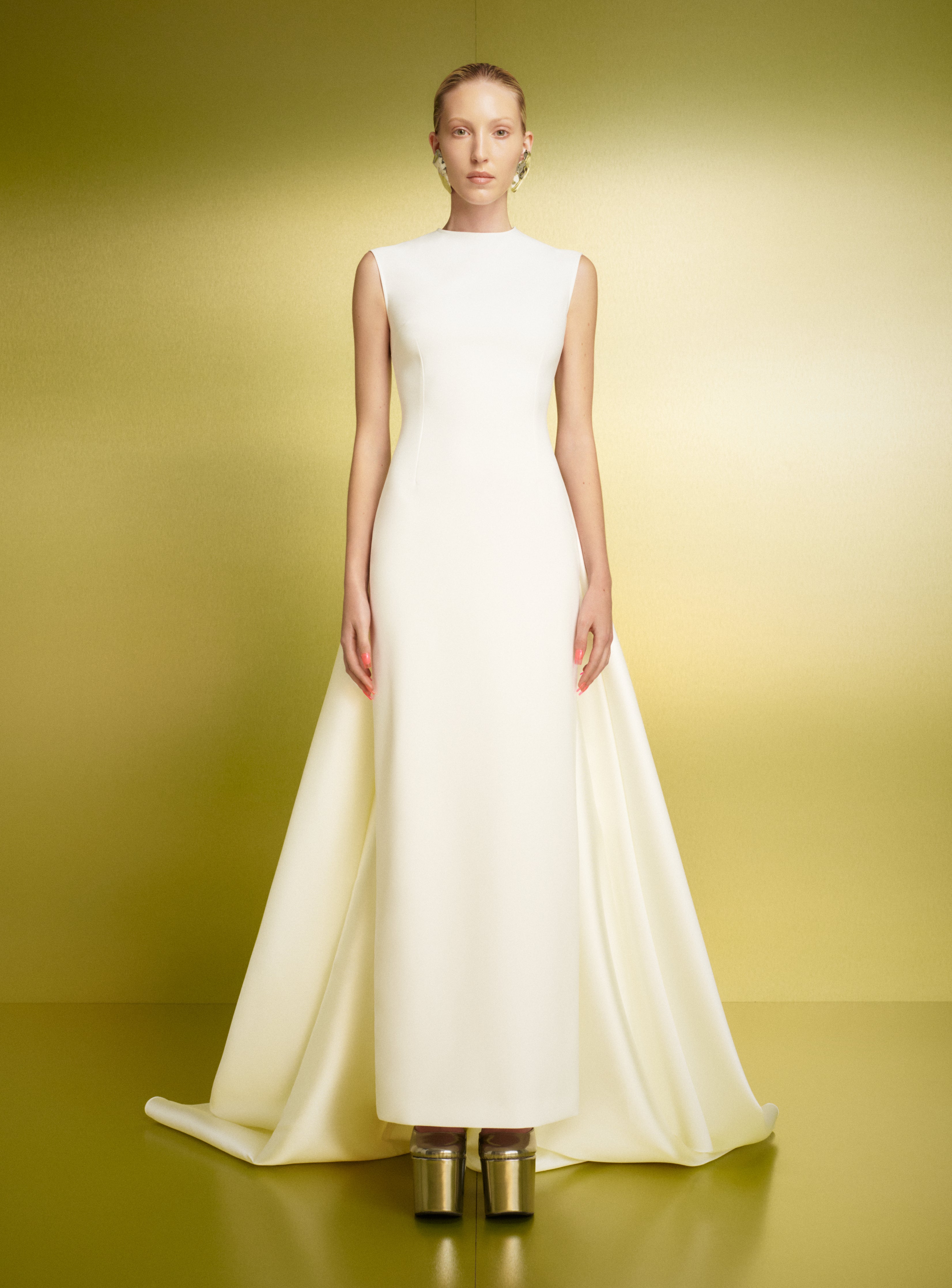 The Flor Maxi Dress in Cream - Main Image