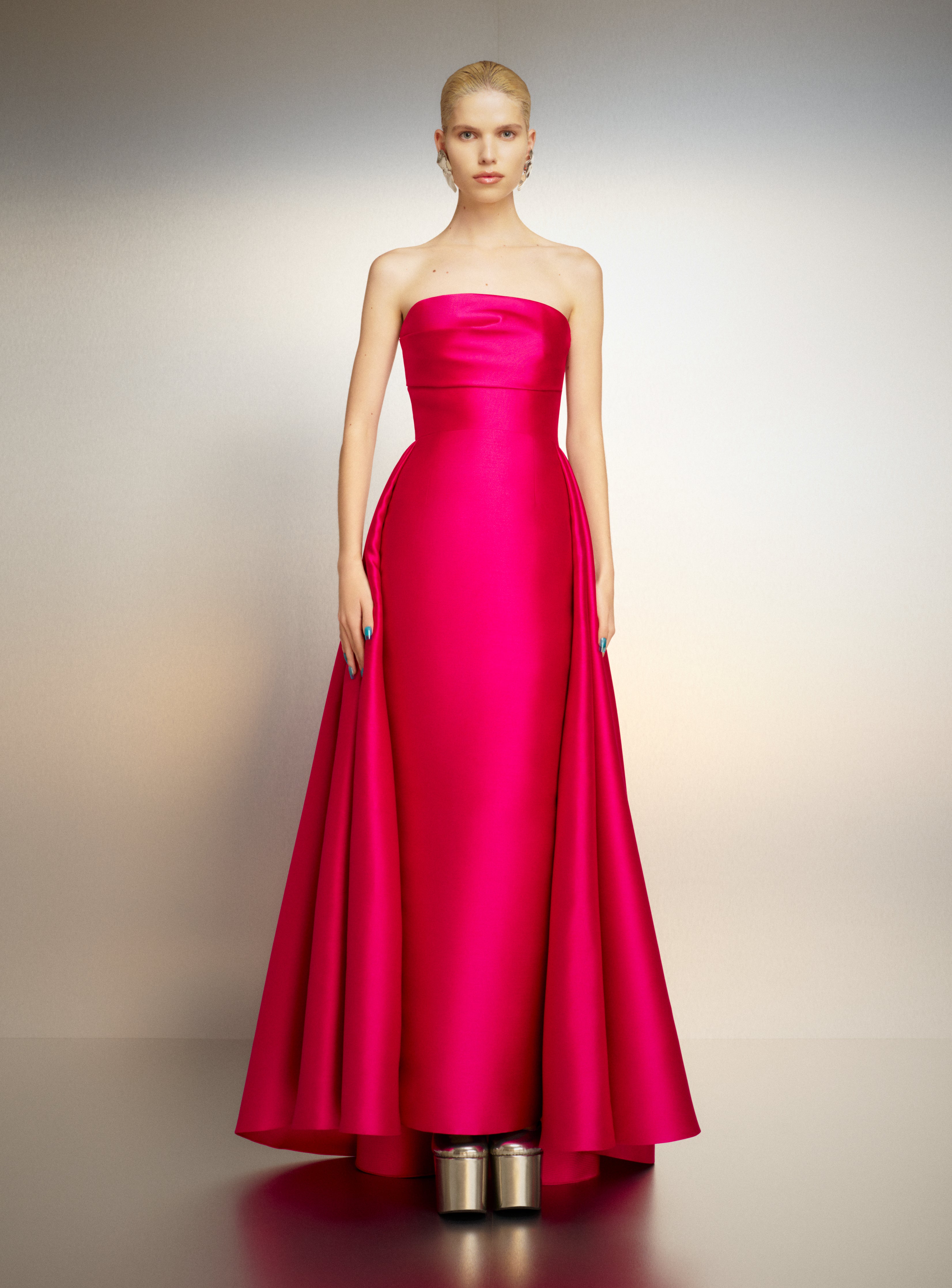 Solace London The Tiffany Maxi Dress in Cerise