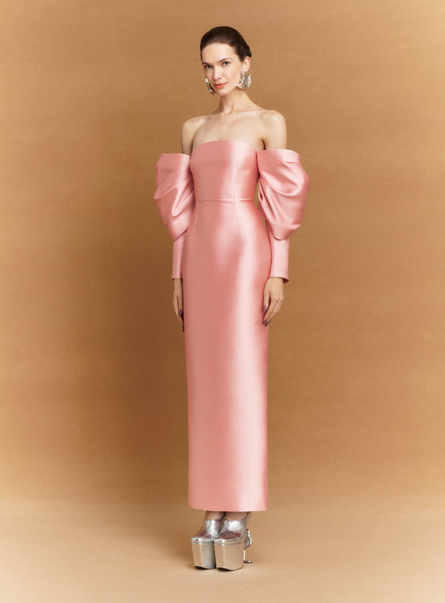 The Laylah Maxi Dress in Putty Pink