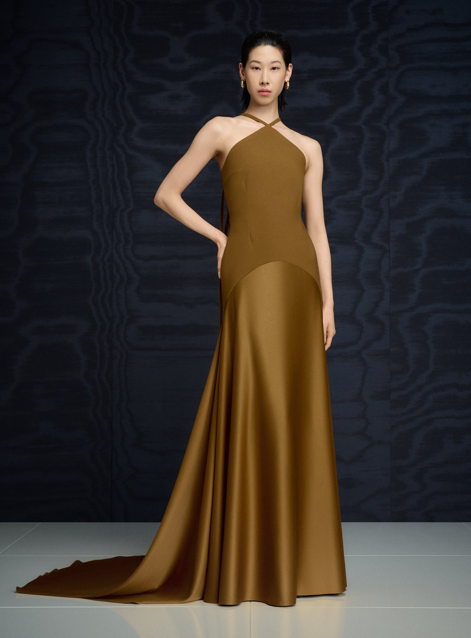 The Florie Maxi Dress in Gold