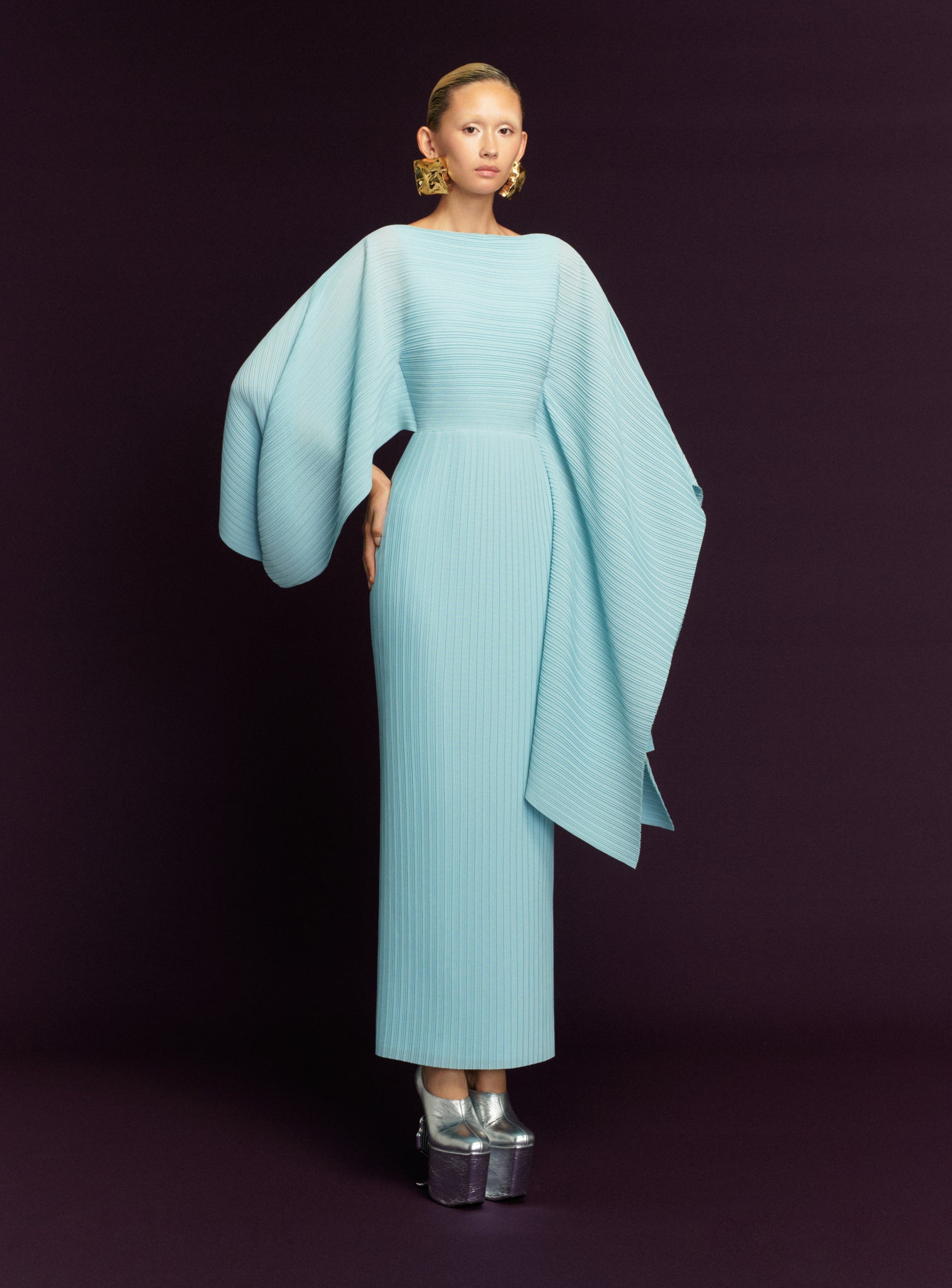 The Adami Maxi Dress in Arctic Blue