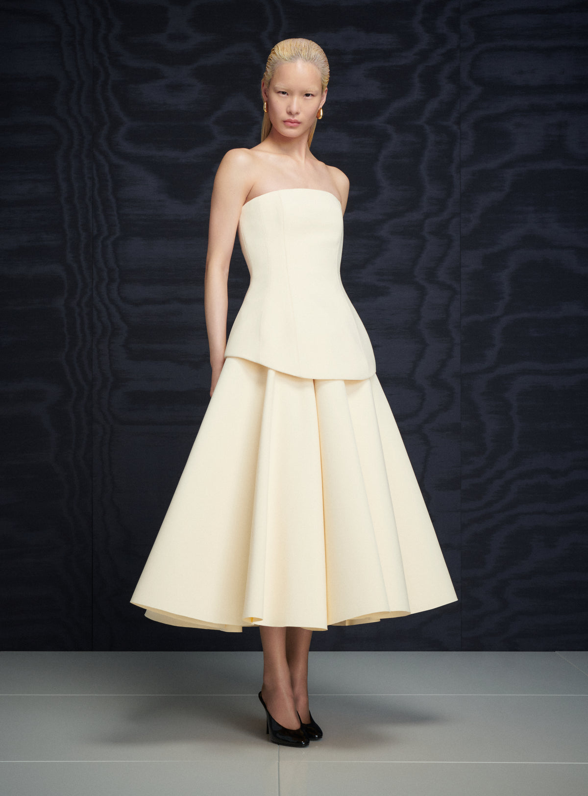 The Ada Midi Dress in Pearl