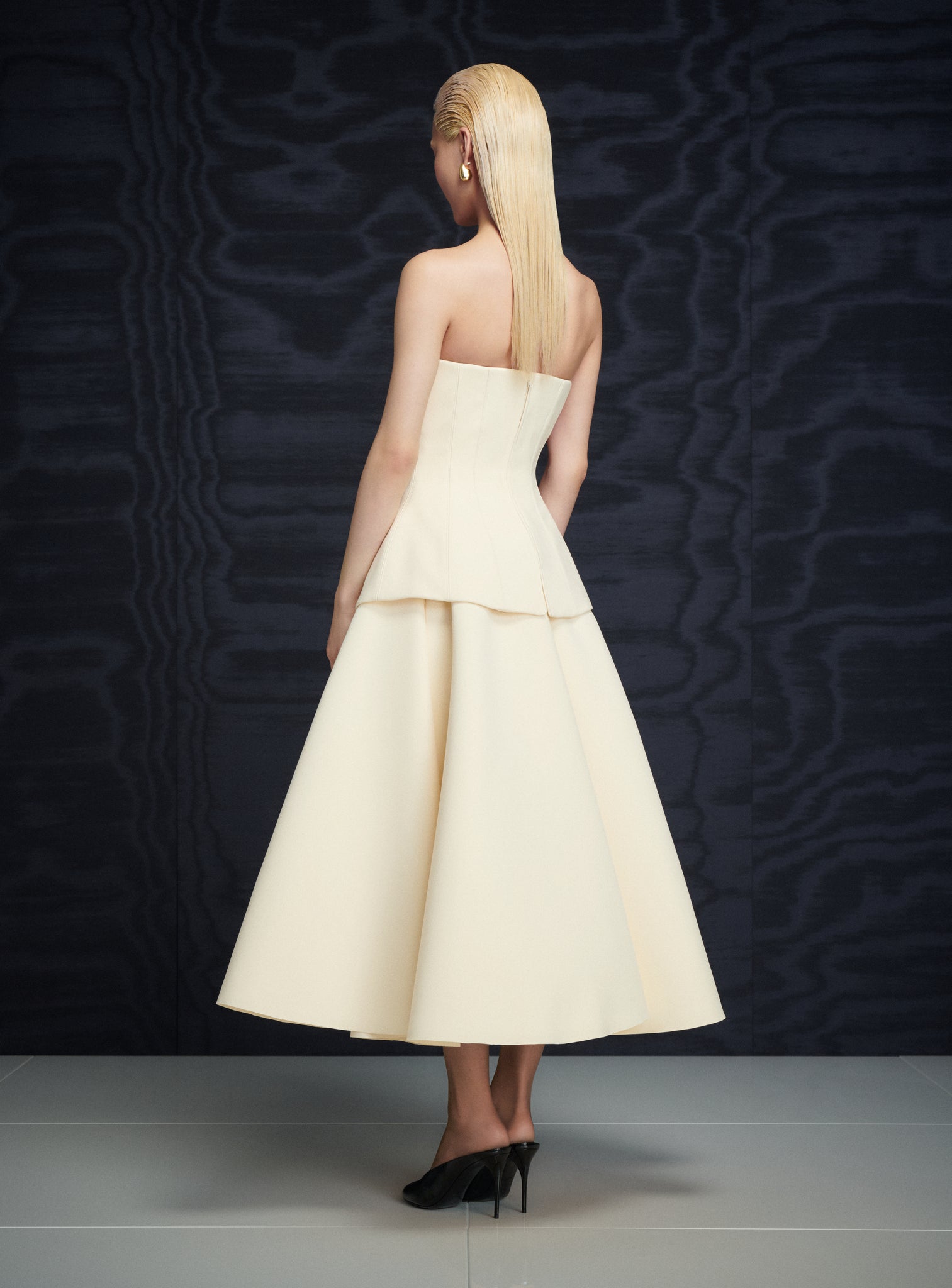 The Ada Midi Dress in Pearl