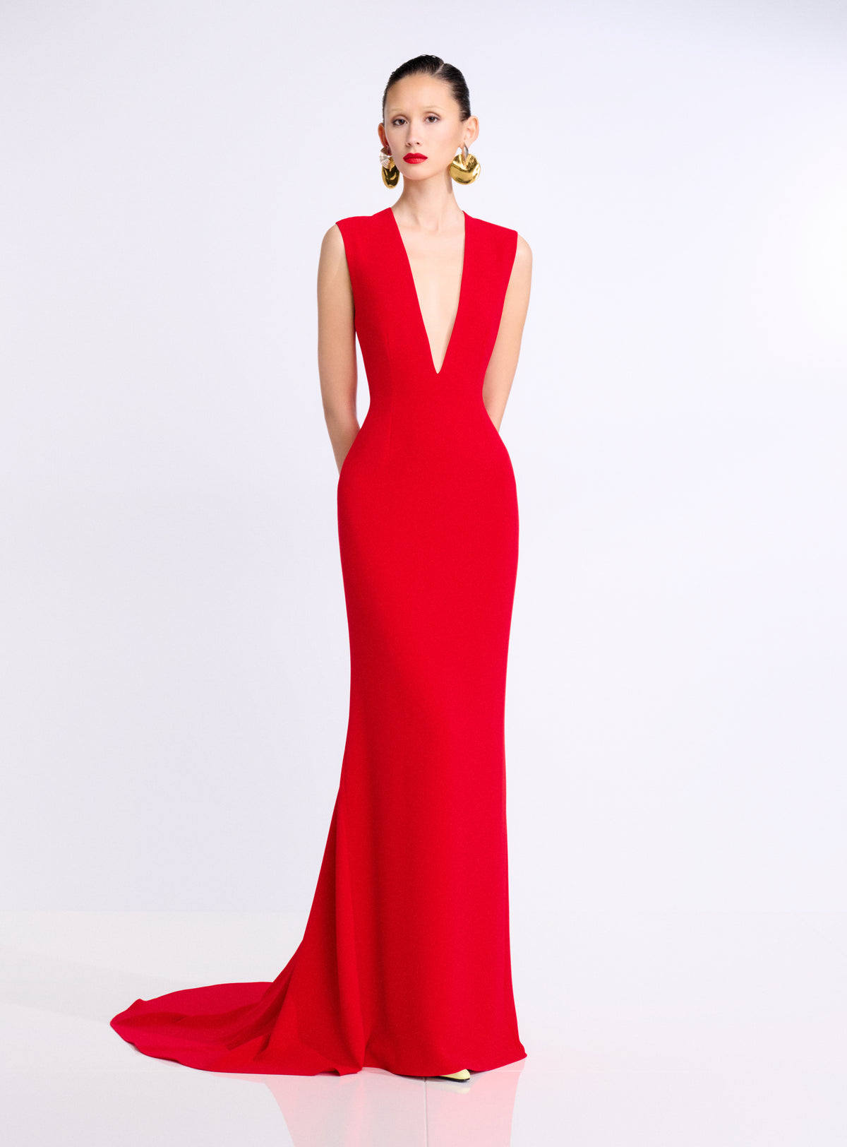 The Althea Maxi Dress in Red