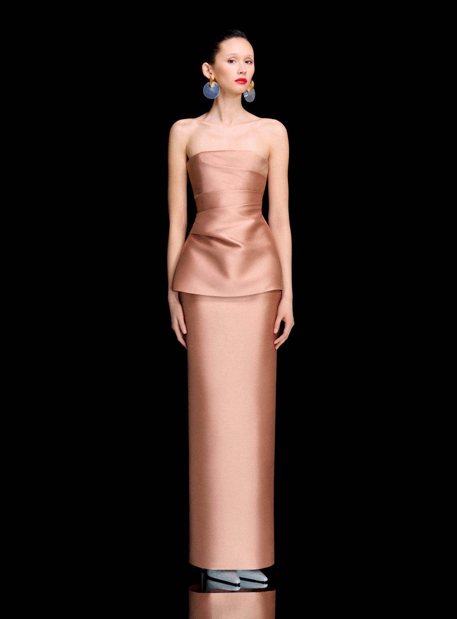lucille strapless maxi dress The in Nude Size:34x30 size_42l High-Side-Slit Tight Long Simple Summer Dresses