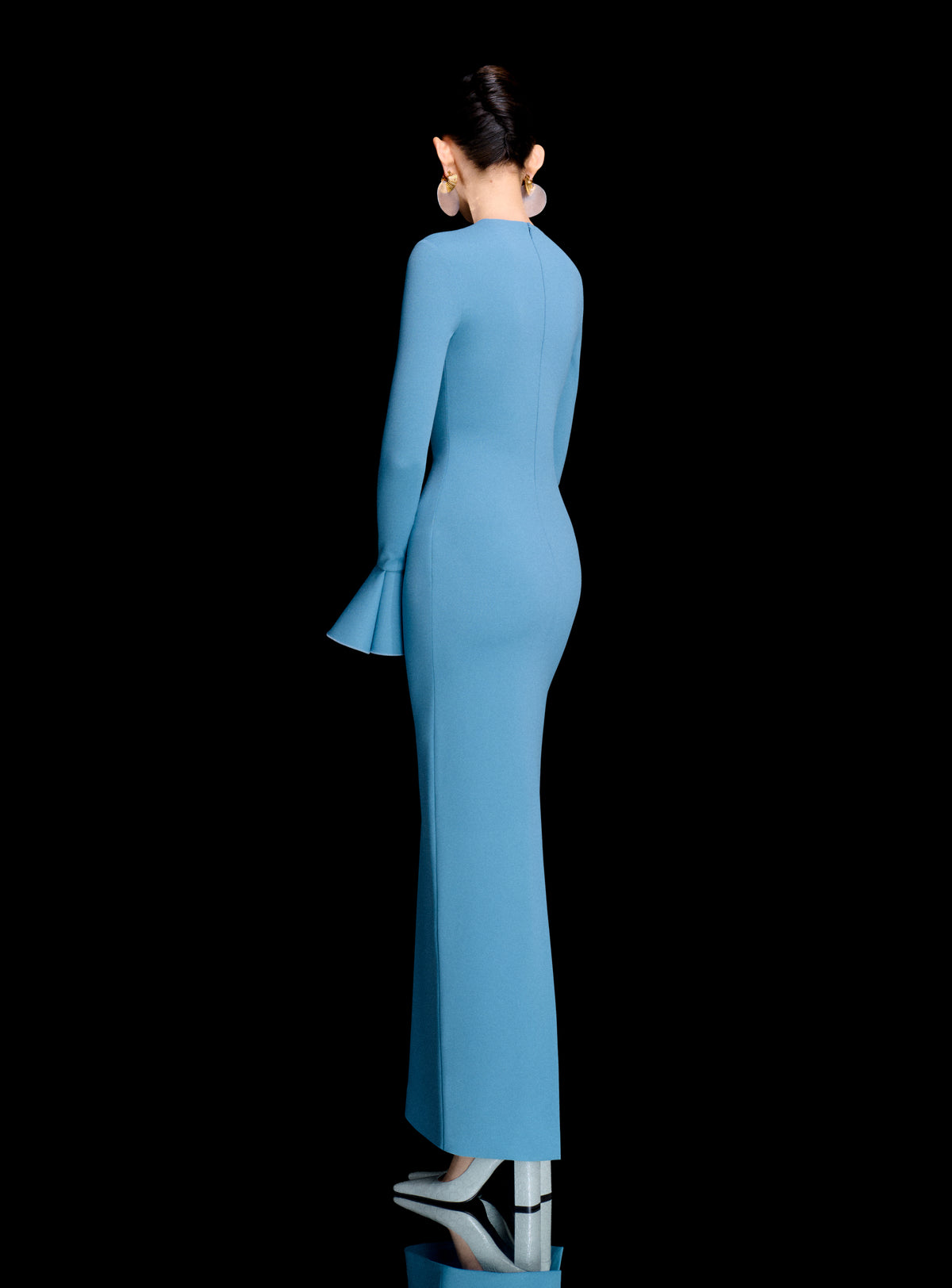The Alicia Maxi Dress in Slate Blue