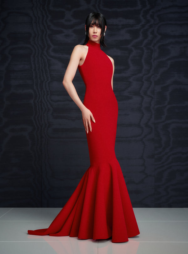 chinese dress ladies The Joni Maxi Dress in Dark Rose – Solace London main image 1