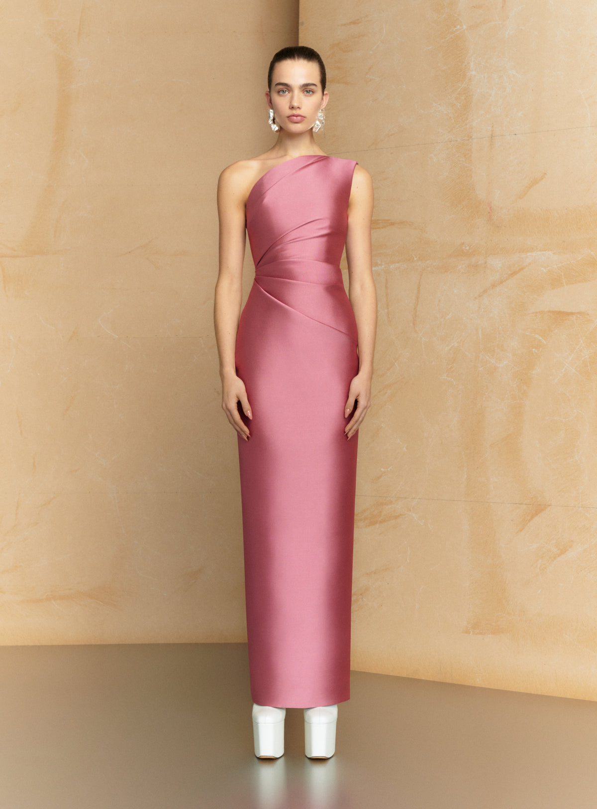The Kira Maxi Dress in Peony Pink