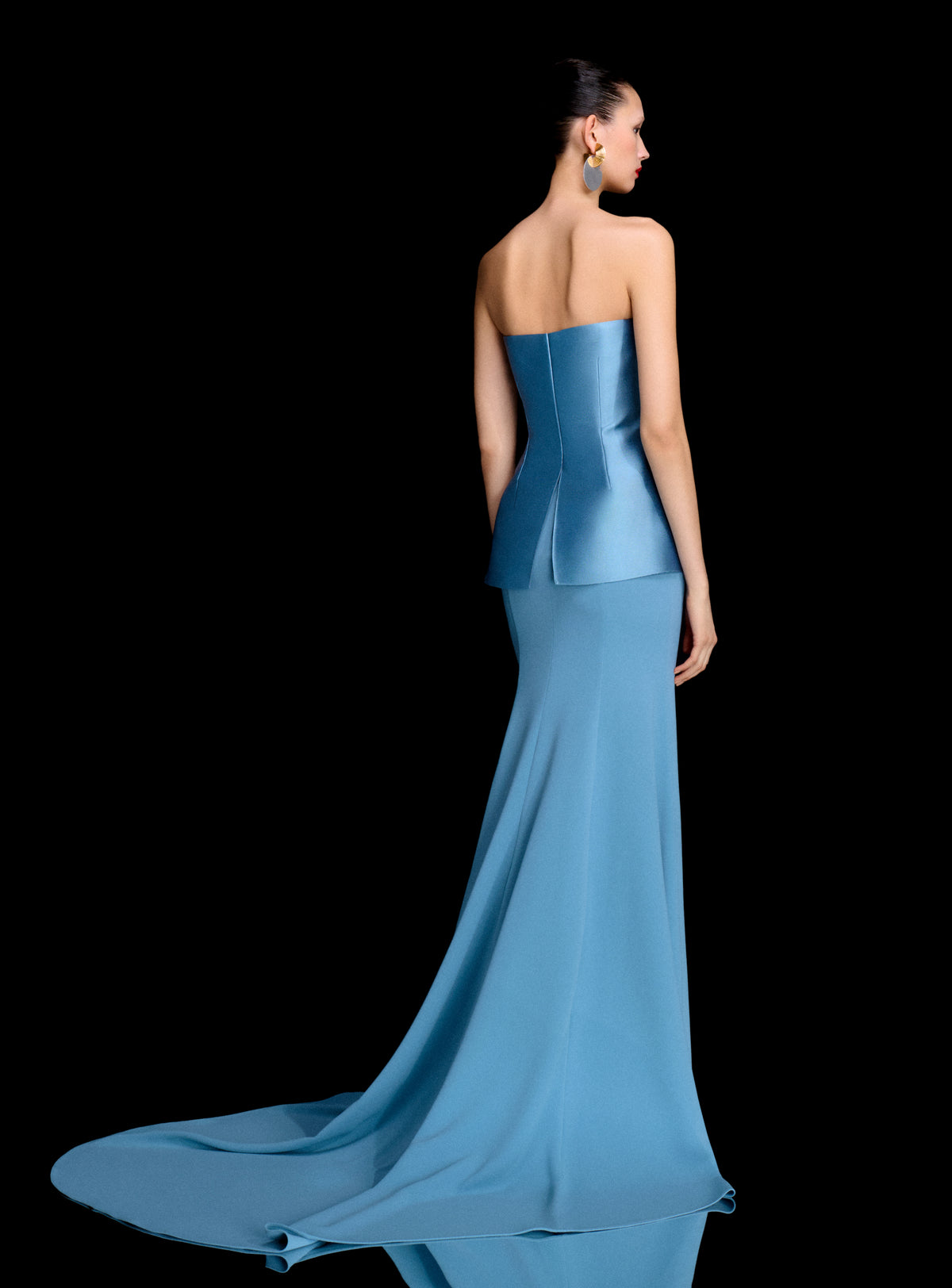 The Alia Maxi Dress in Slate Blue